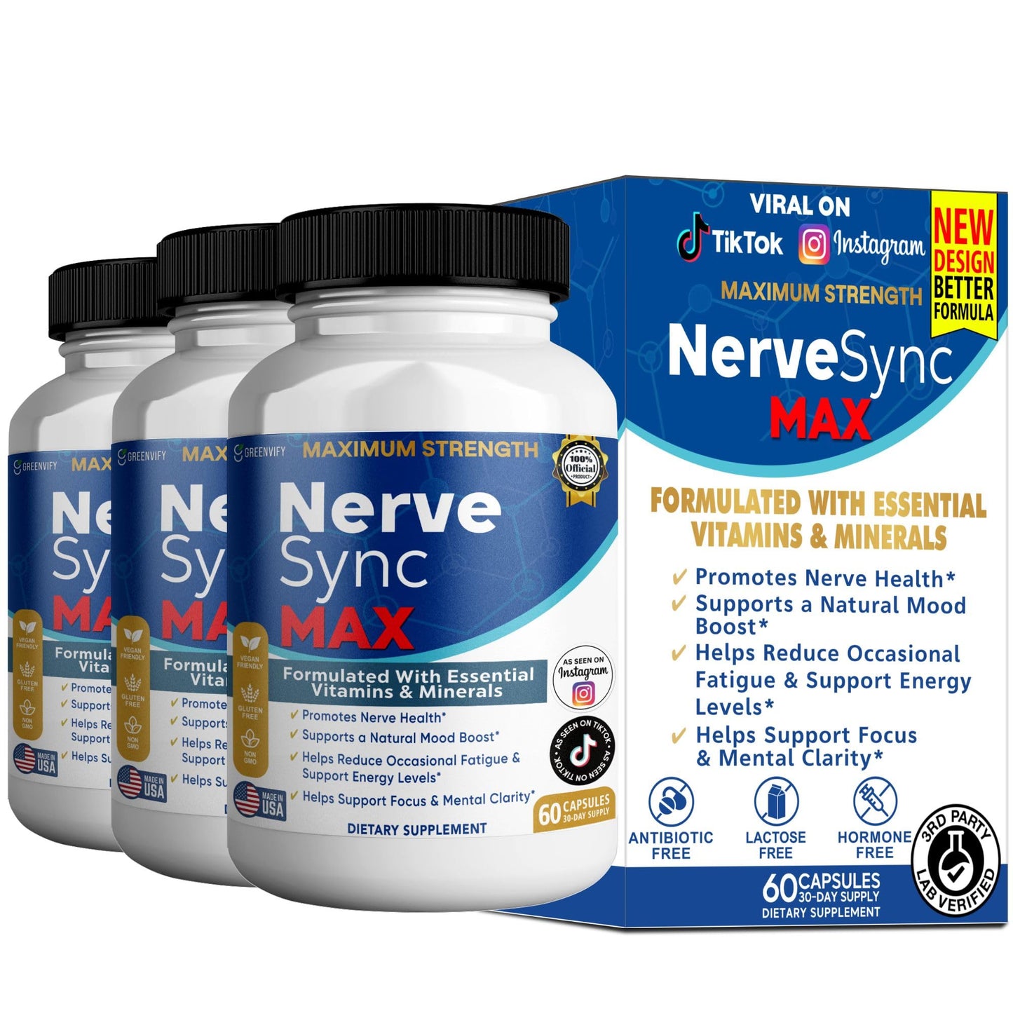 GREENVIFY Nerve Sync MAX Supplement 60 Capsules