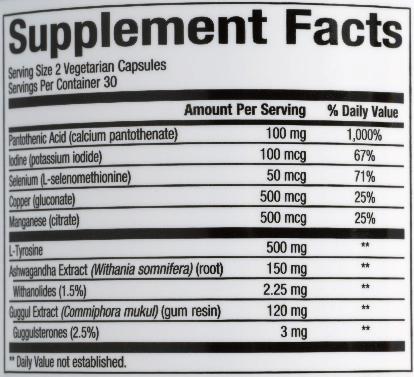 Natural Factors Thyroid Health Formula Capsules 60
