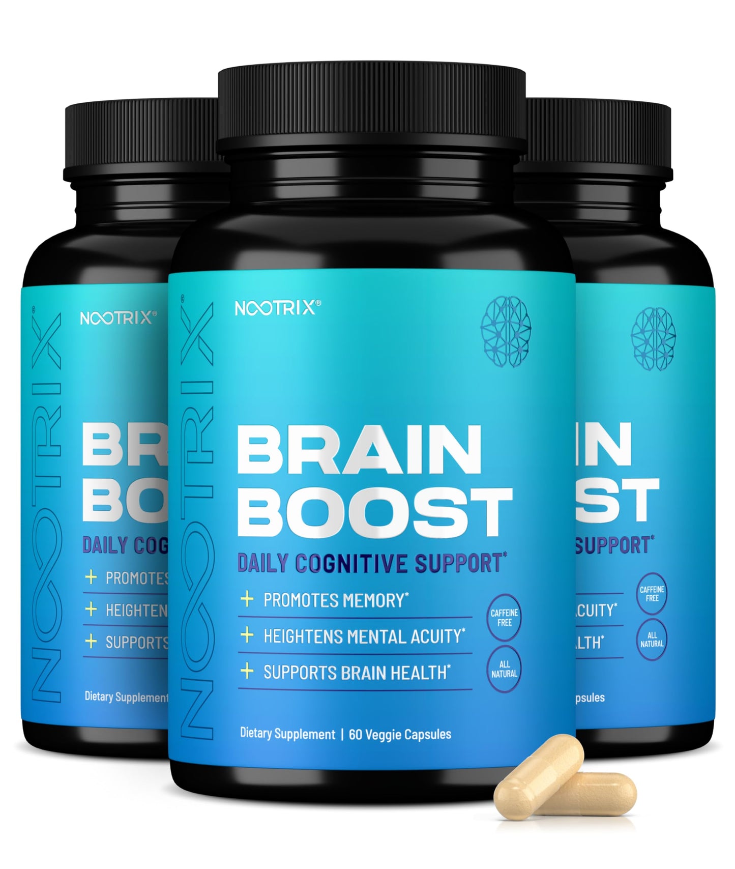 Nootrix Brain Boost Nootropic Supplement Capsules 180
