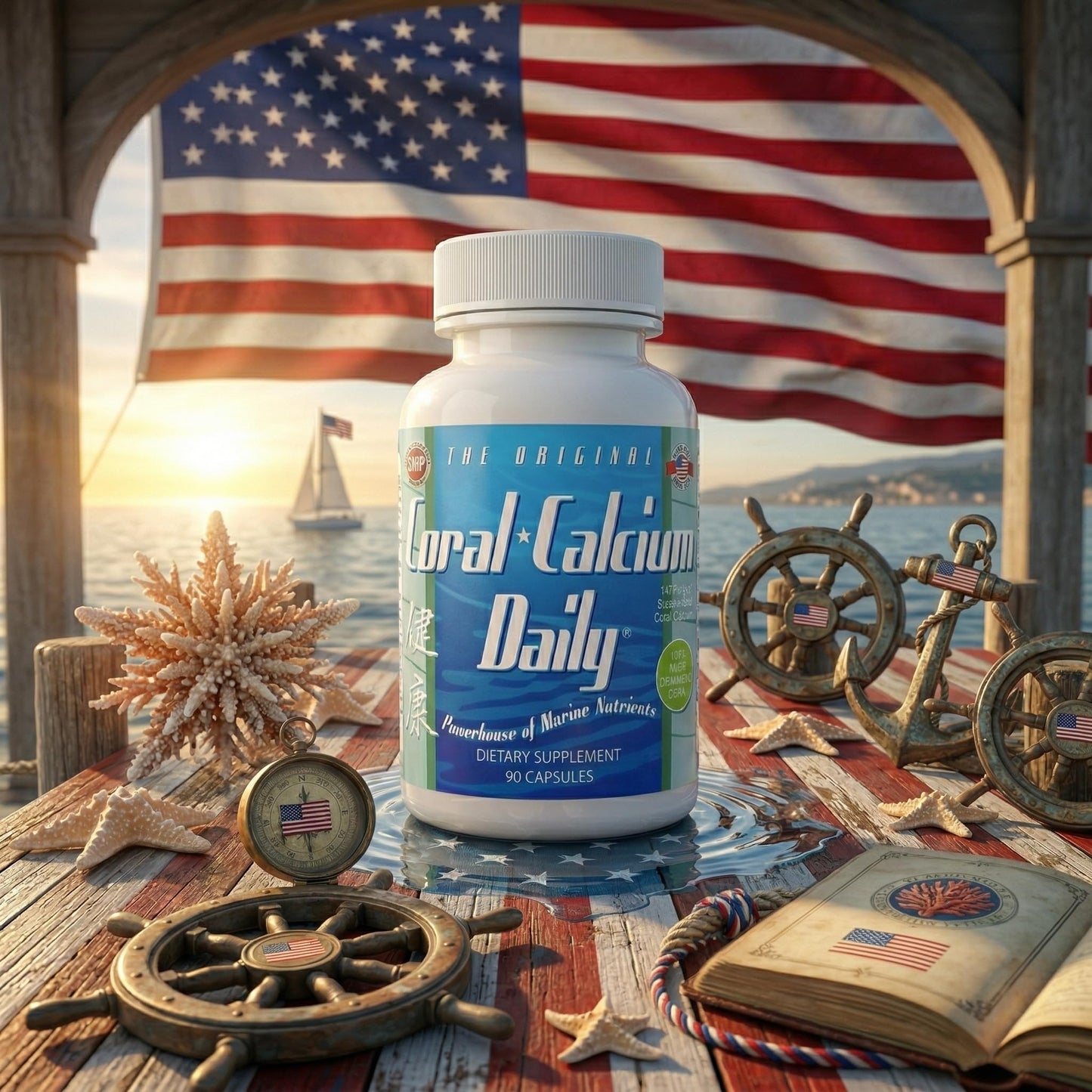 Daily Health Pure Okinawa Coral Calcium Marine-Grade Supplement with 72 Trace Minerals 1475mg, 270 Capsules
