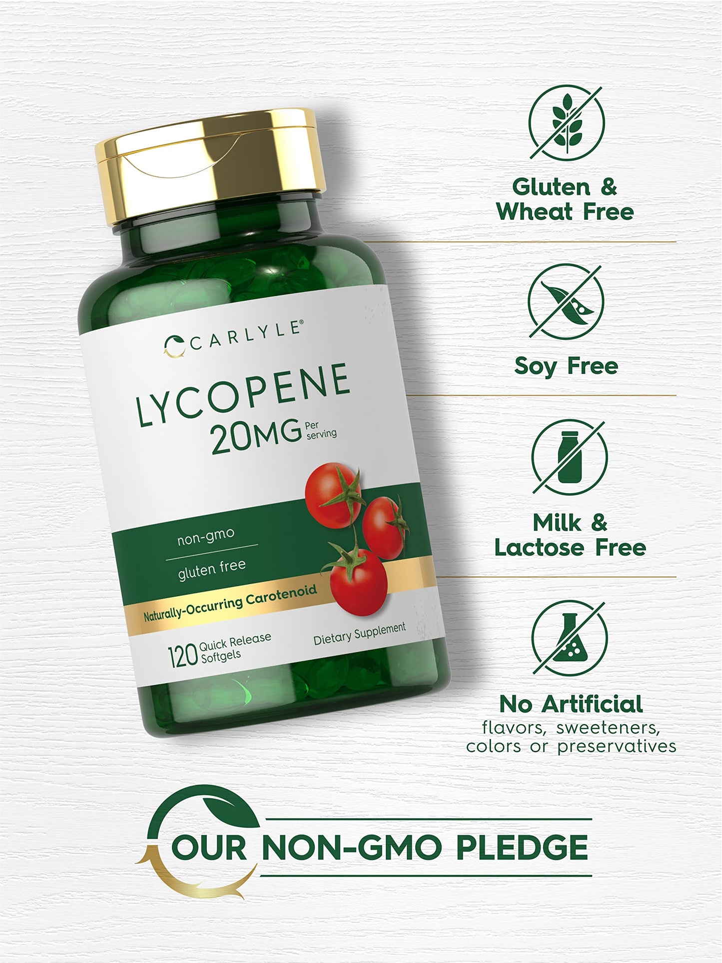 Carlyle Lycopene 20mg Softgels, 120 Count