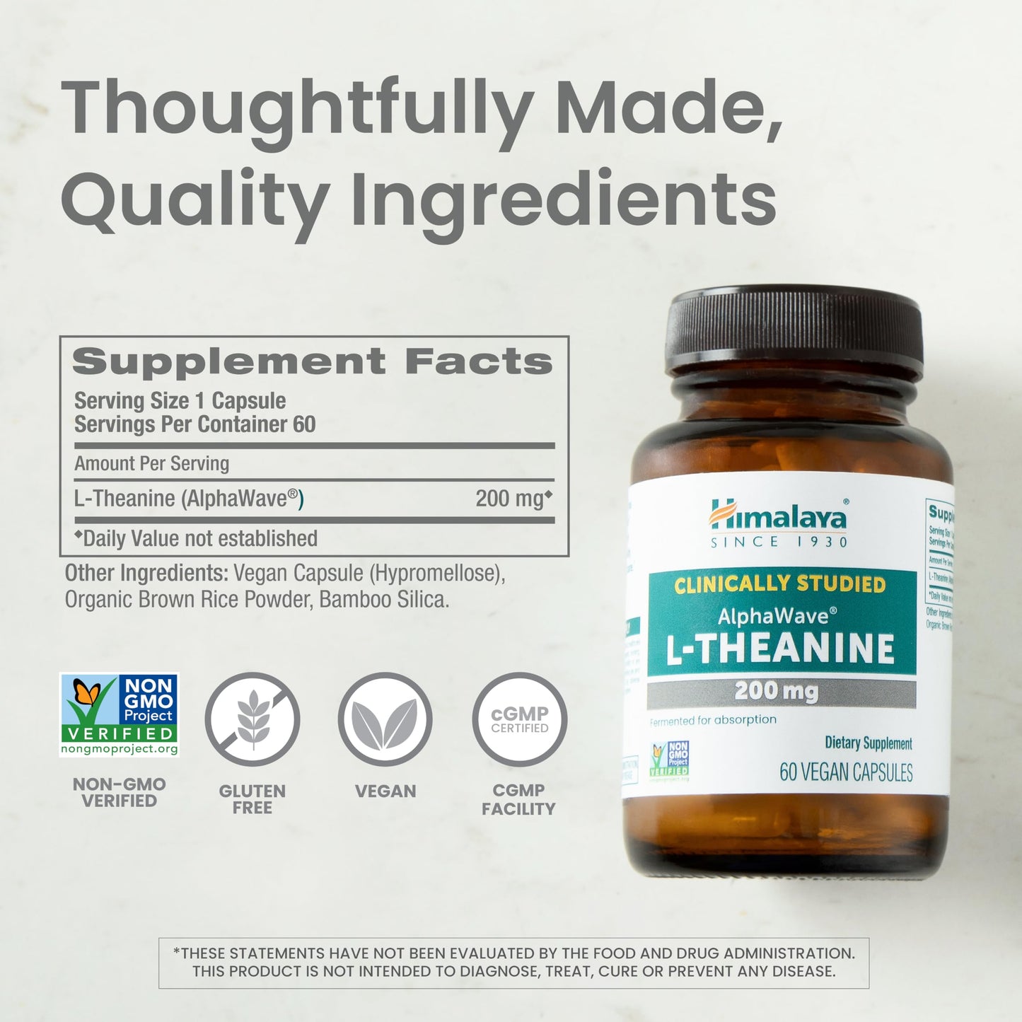Himalaya L-Theanine Capsules 60 Count