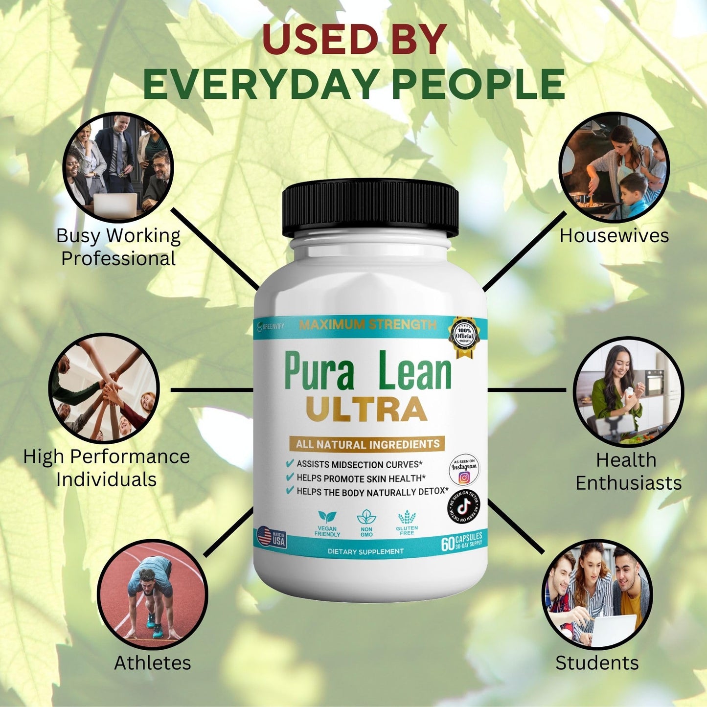 GREENVIFY Pura Lean Ultra Maximum Strength Capsule, 60 Capsules