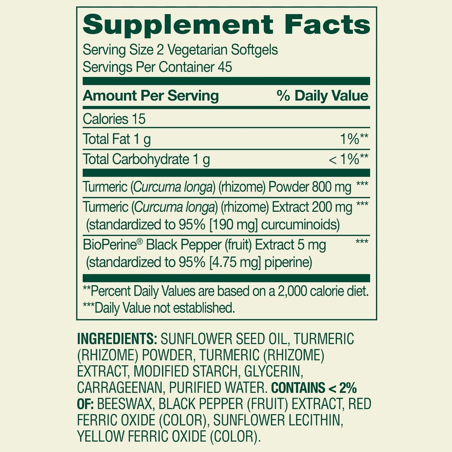 SUREFECT Turmeric Curcumin Complex with BioPerine Softgels 90 count
