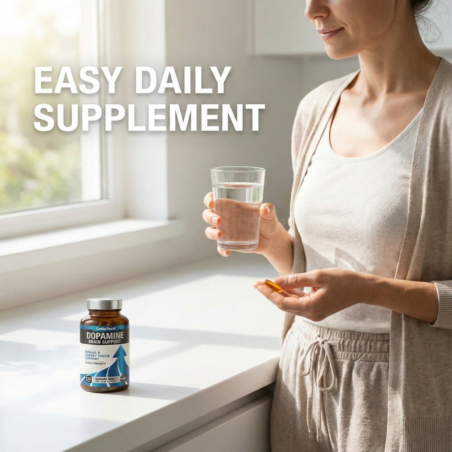 CelluTech L-Tyrosine Dopamine Brain Food Supplement Capsules 120