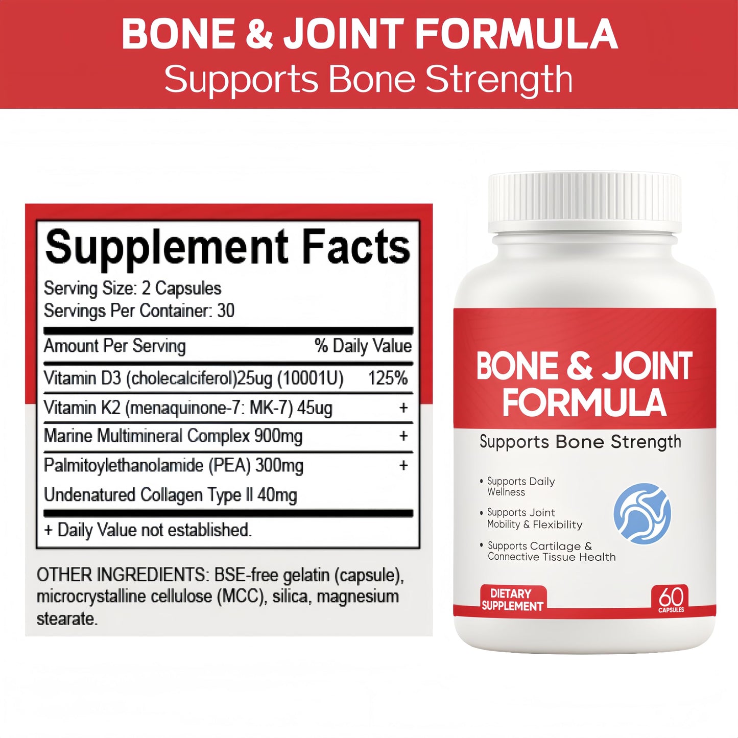 VOSETOKELA Osteo Bone & Joint Formula Capsule 60 Capsules