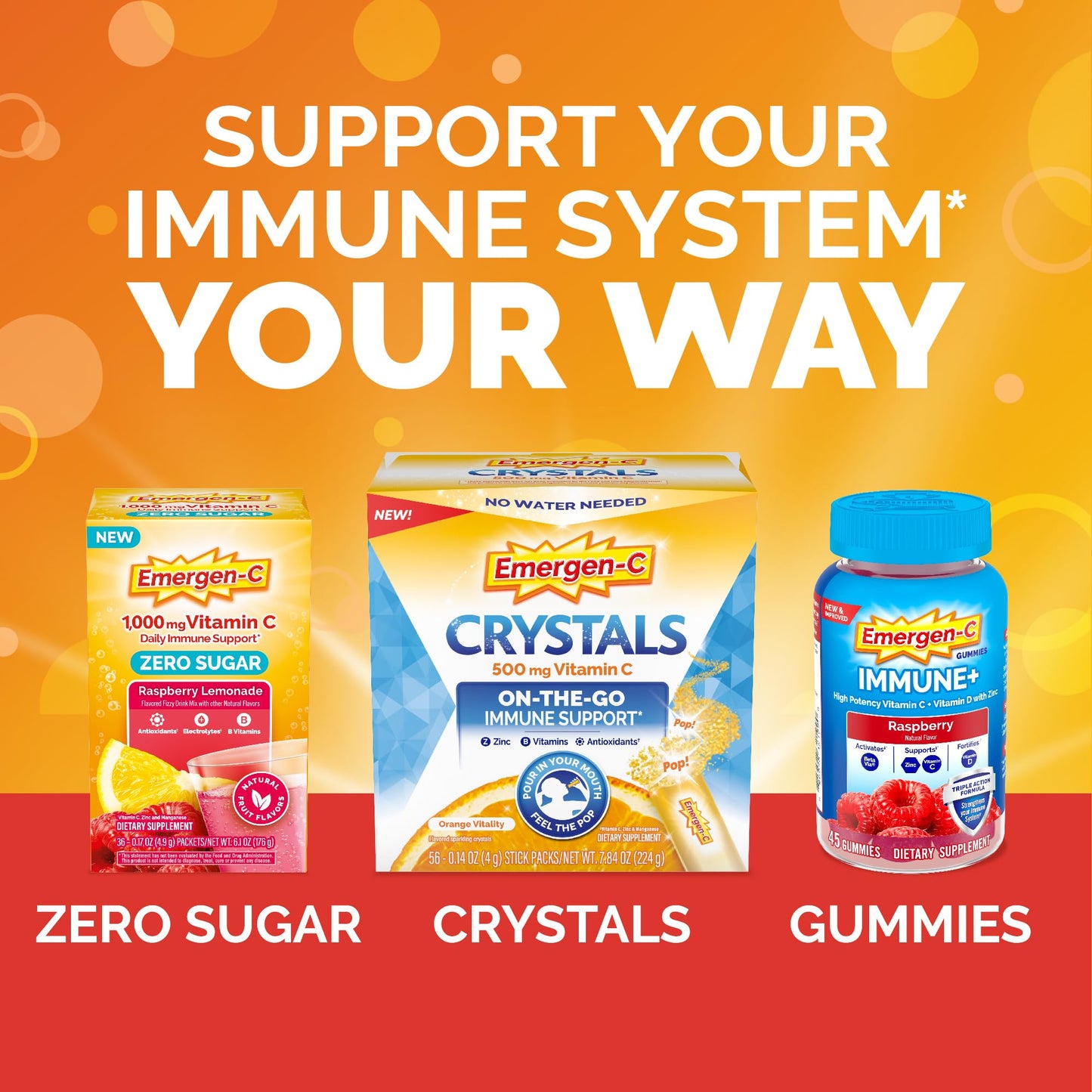 Emergen-C 750mg Vitamin C Gummies, 45 Count