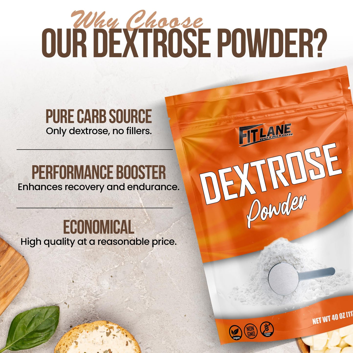 Fit Lane Nutrition Dextrose Powder 40 oz