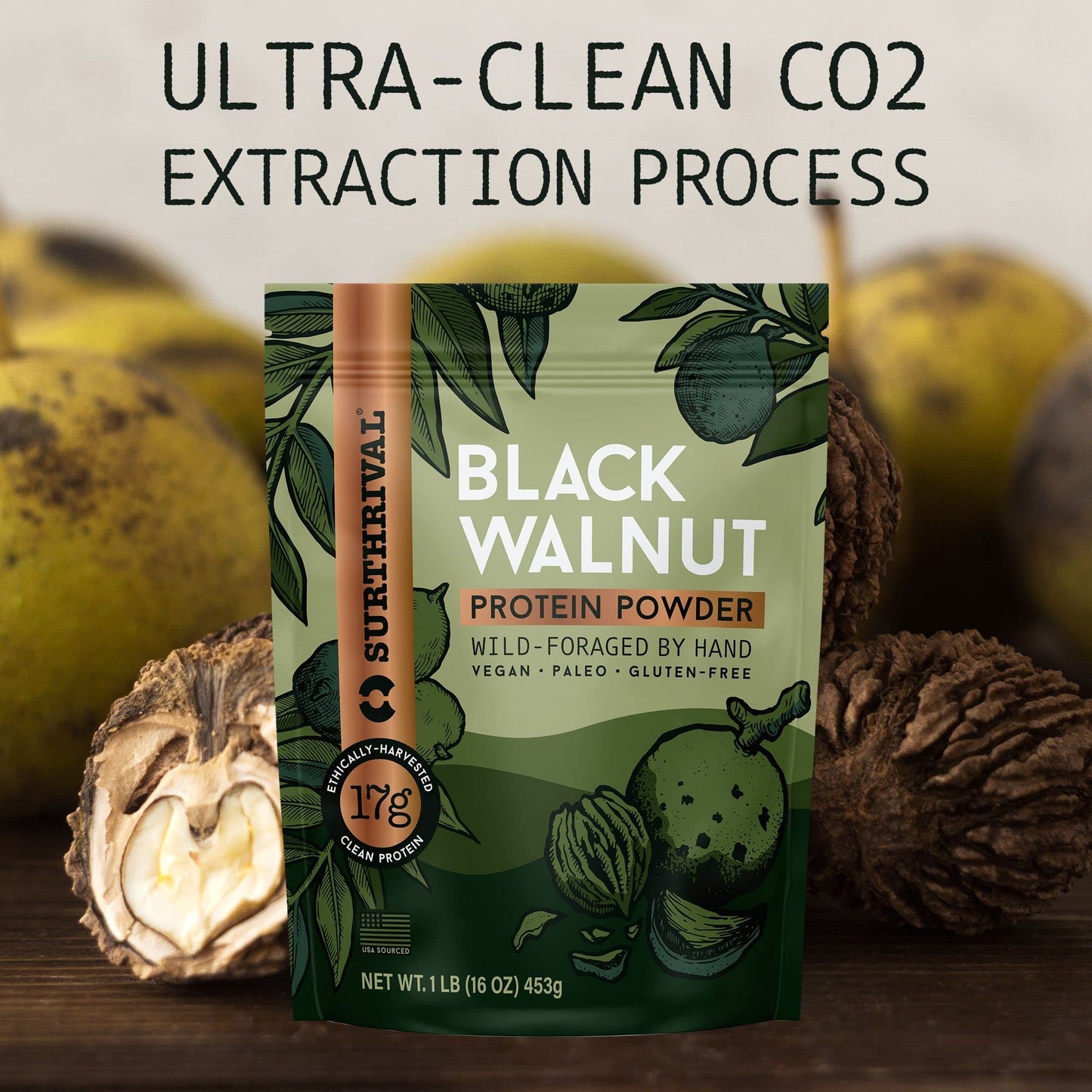 Surthrival Black Walnut Protein Powder, 16 Servings