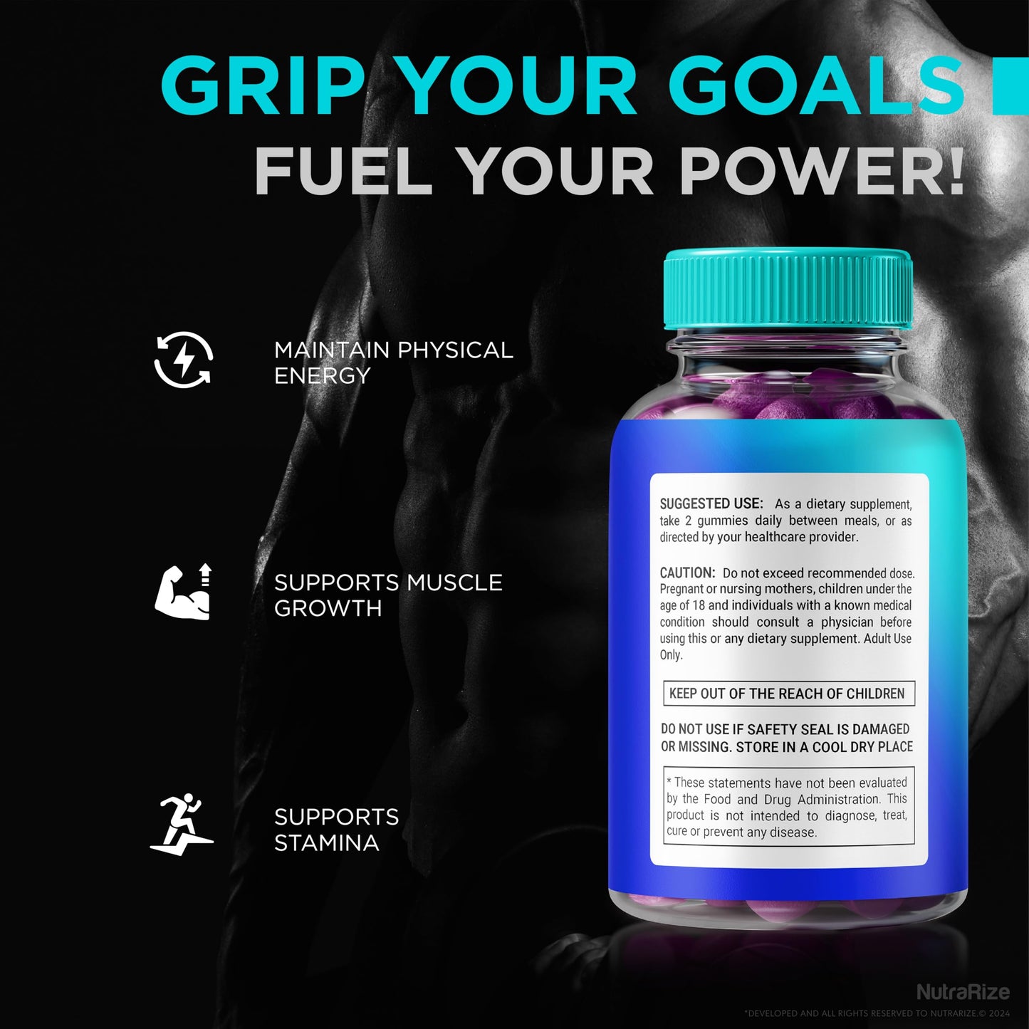 NutraRize Alpha Max Male Performance Gummies 60 Gummies
