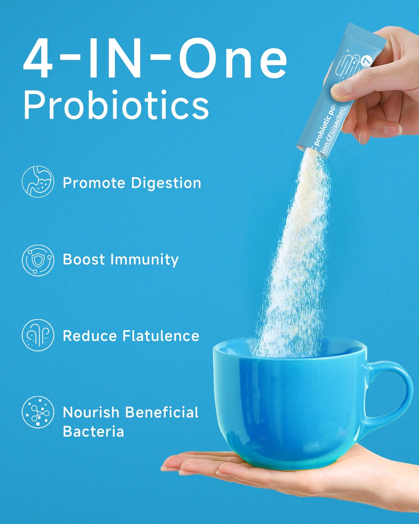 9 YOUNG-BASIC Organic Probiotic Powder for Women and Men 14 Count (Pack of 2)