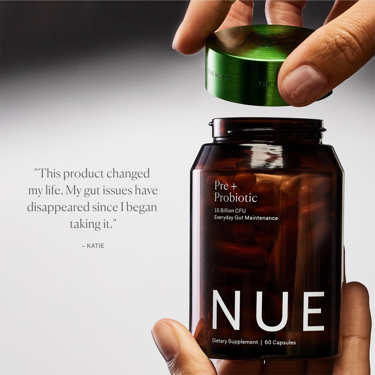 The Nue Co Pre + Probiotic Supplement - Synbiotic & Spore Based Formula for Daily Gut Balance - Vegan & Gluten Free Immune Supplement - Supports Digestive Wellness, Immunity & Skin 60 Capsules