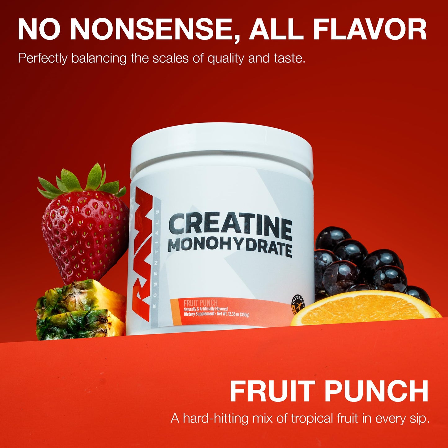RAW Creatine Monohydrate Powder 12.35 Ounce