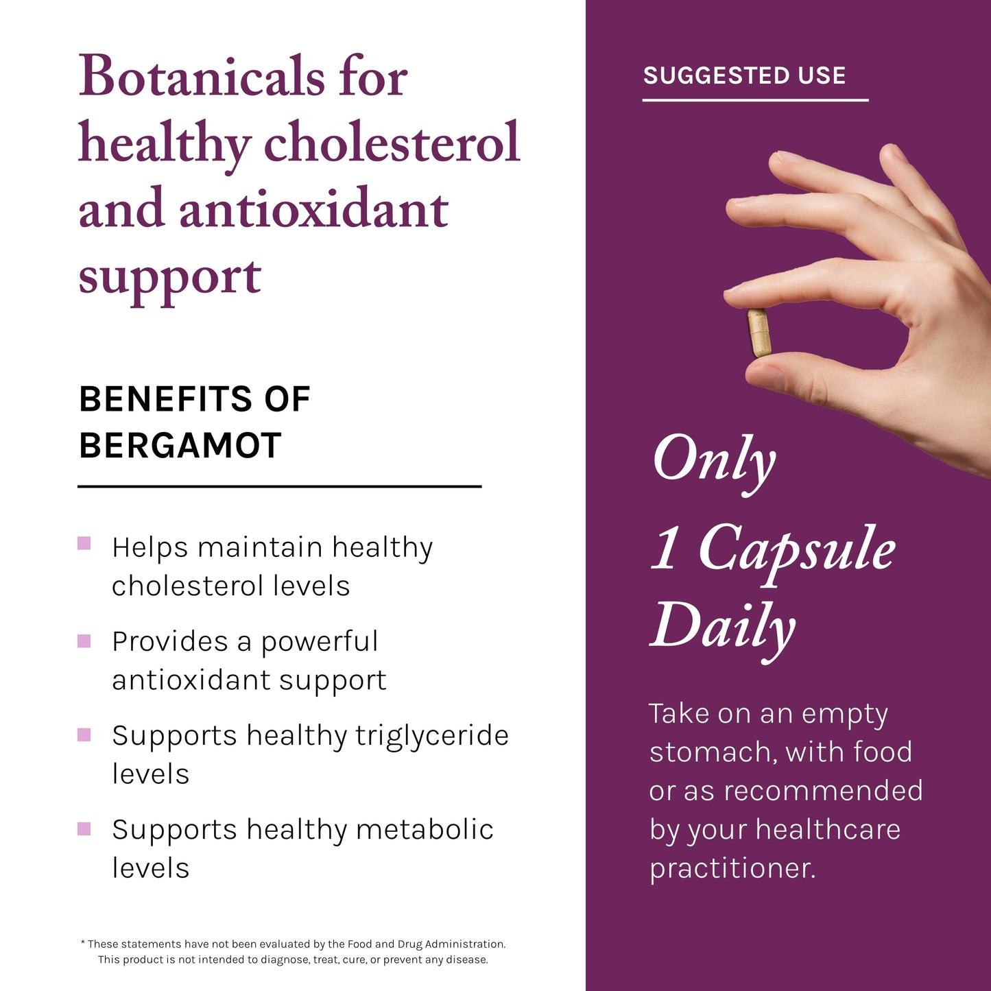 Reserveage Nutrition Beauty Bergamot Cholesterol Support with Resveratrol Capsules 30