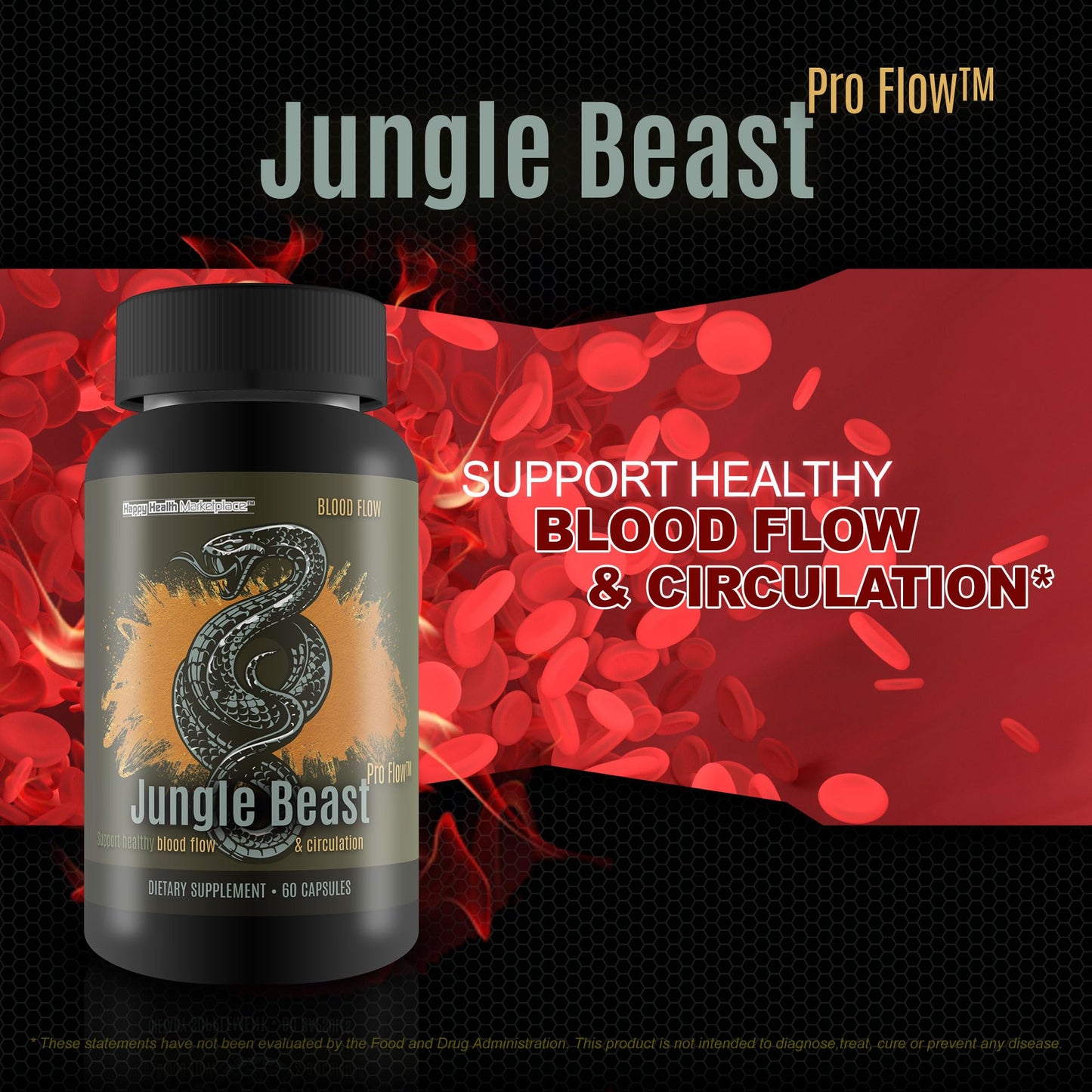 Happy Health Marketplace Jungle Beast Pro Flow 60 Capsules