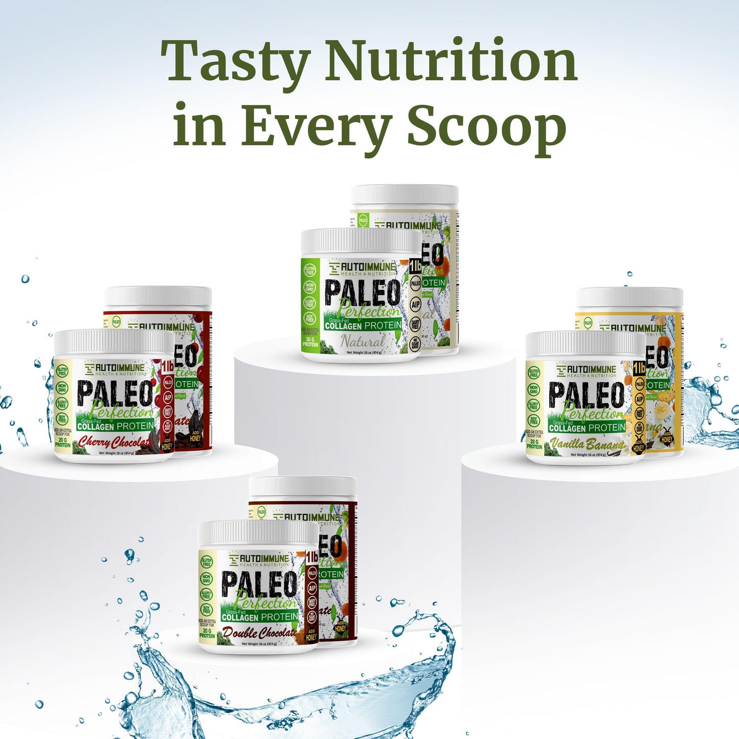Autoimmune Health & Nutrition Double Chocolate Grass-Fed Beef Collagen Protein Powder No Stevia, 10.5 oz