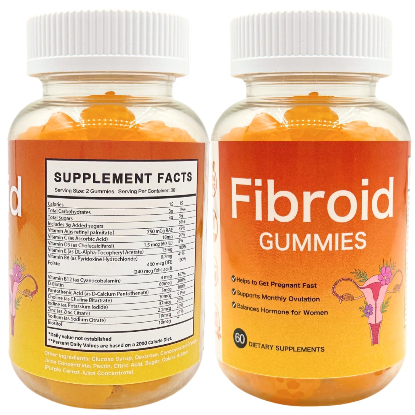 Siyolaherb Fibroid Shrink Gummies, 60 Count