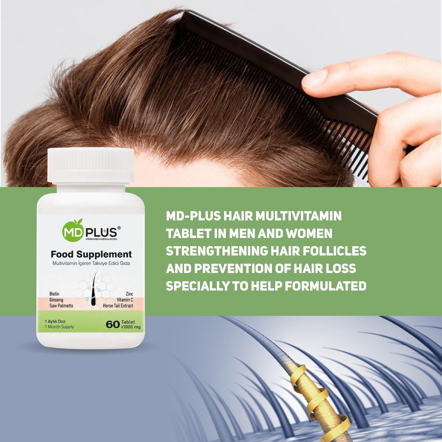 HairMD Md-Plus Hair Multivitamin 60 Tablets