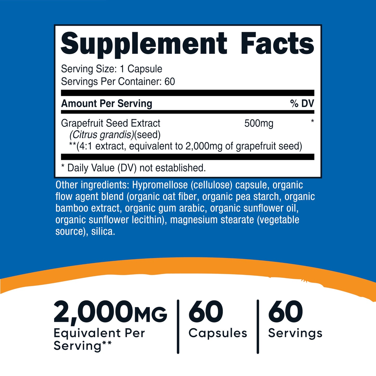 Nutricost Grapefruit Seed Extract Capsules 60 Count