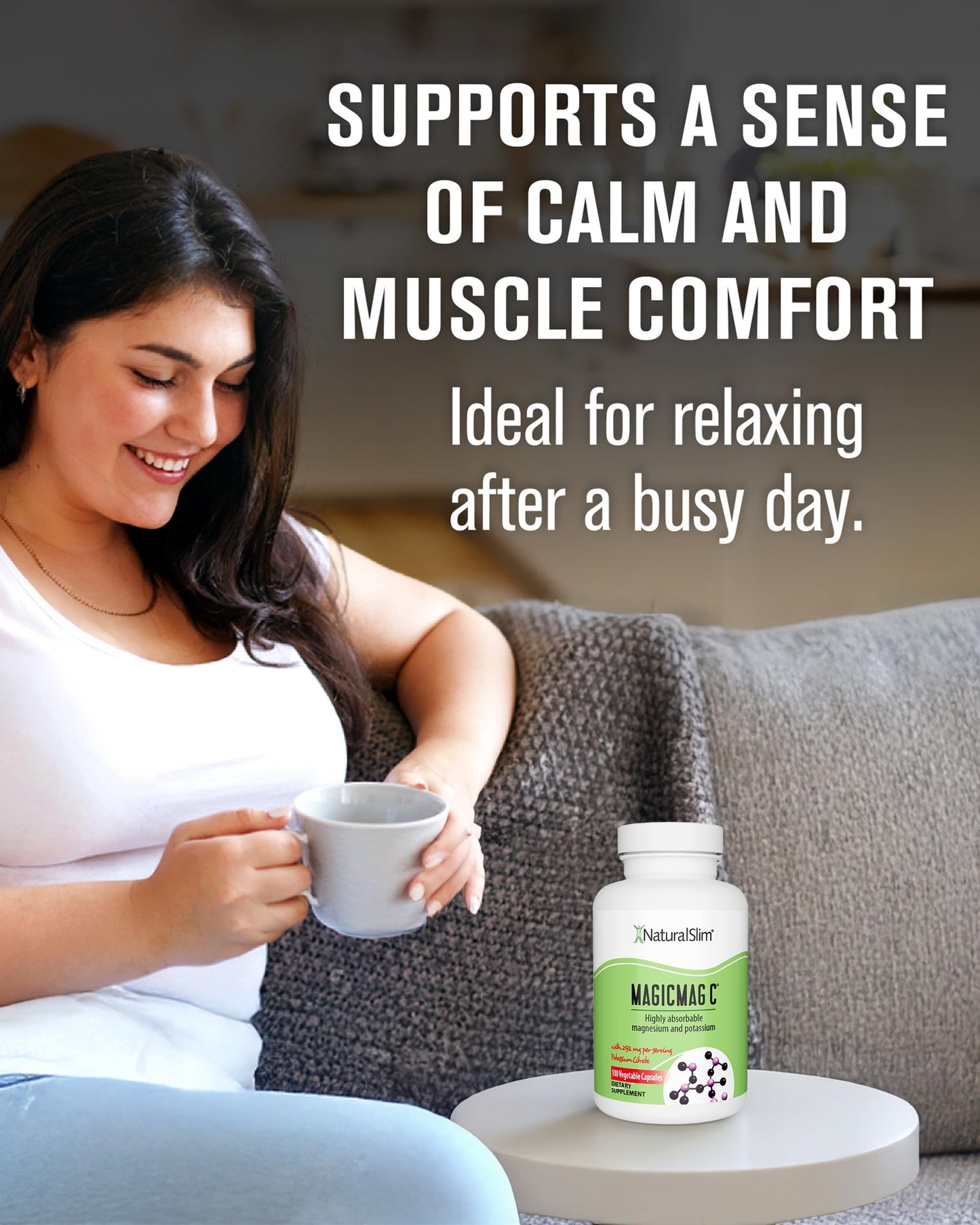 NaturalSlim MagicMag C Magnesium Citrate Capsules 100 Capsules