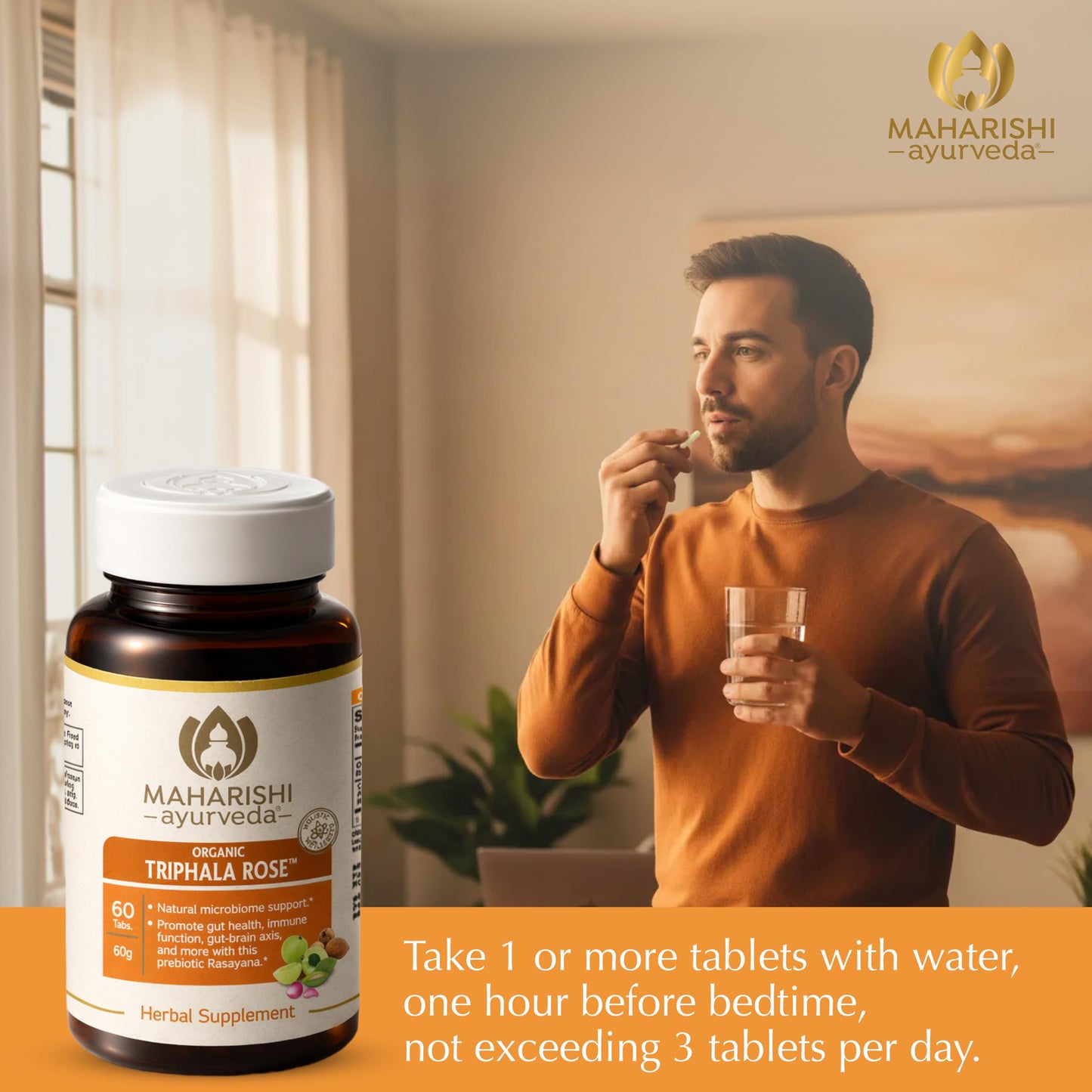 Maharishi Ayurveda Triphala Rose Tablet, 1 Tablet