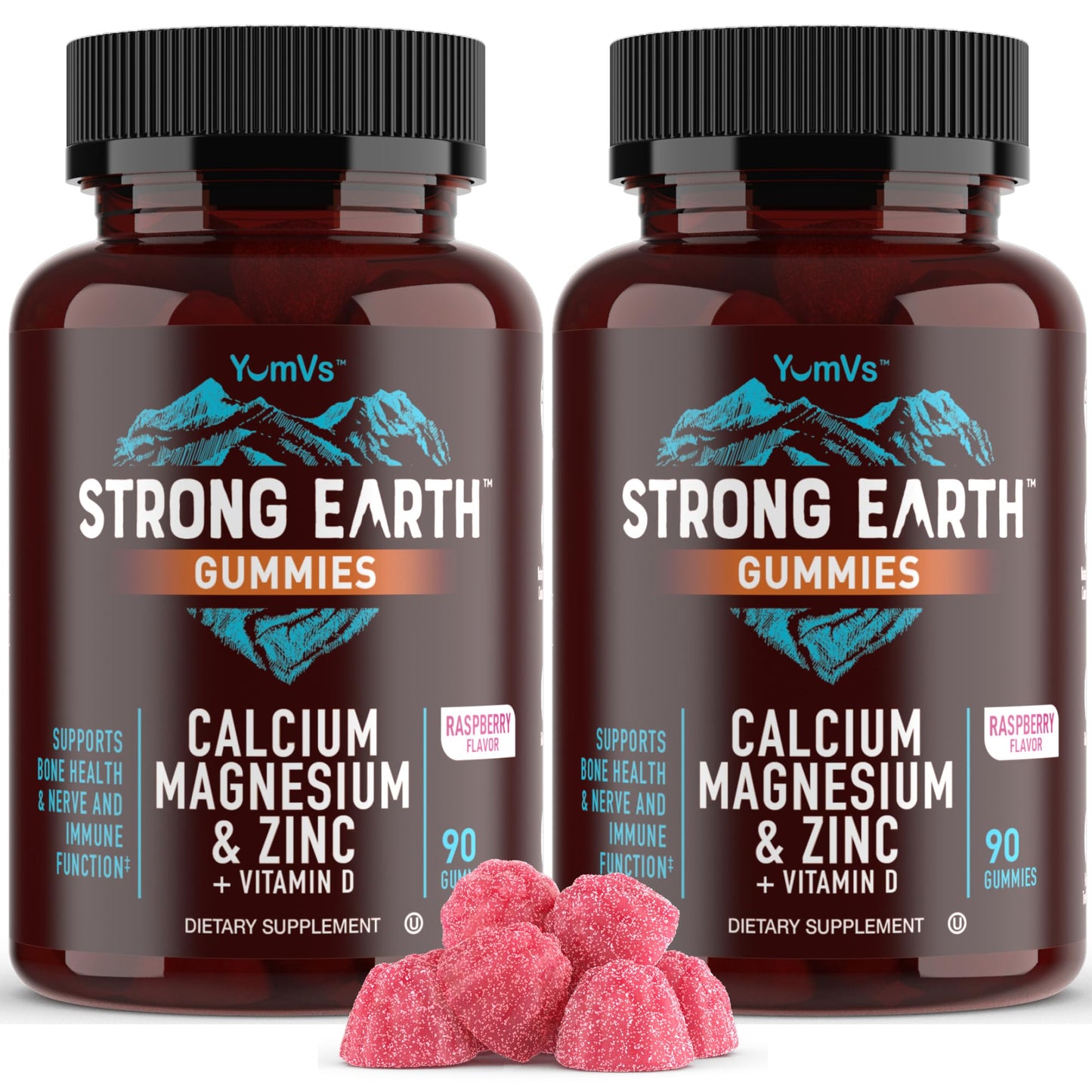YUM-V'S Calcium, Magnesium, Zinc & Vitamin D Gummies, 90 Count