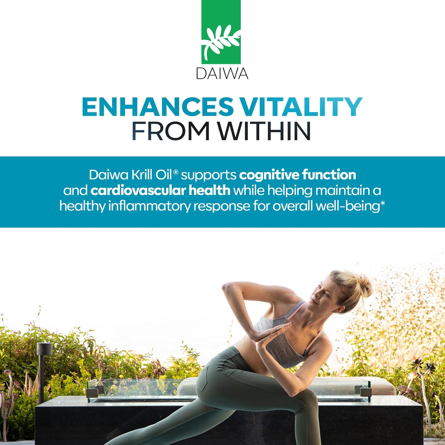 Daiwa Health Development Krill Oil 1000mg, EPA DHA Omega 3 Capsules, 60 Count