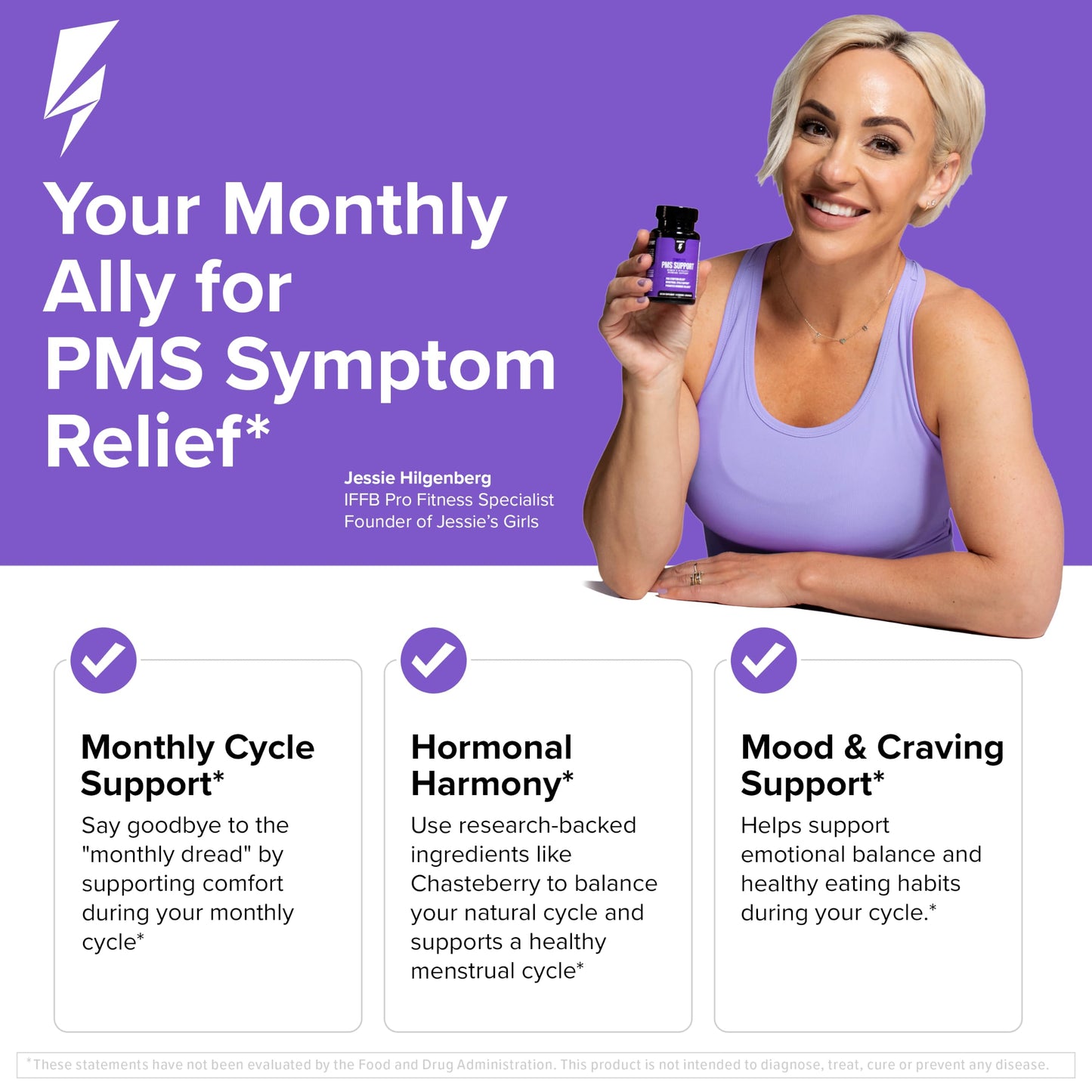 InnoSupps Inno Complete PMS Support - PMS Support Supplement for Women with Chasteberry, Vitamin B6, & Calcium for Women for Period Relief, Cramp Relief, Mood and Cycle Balance, 28 Capsules