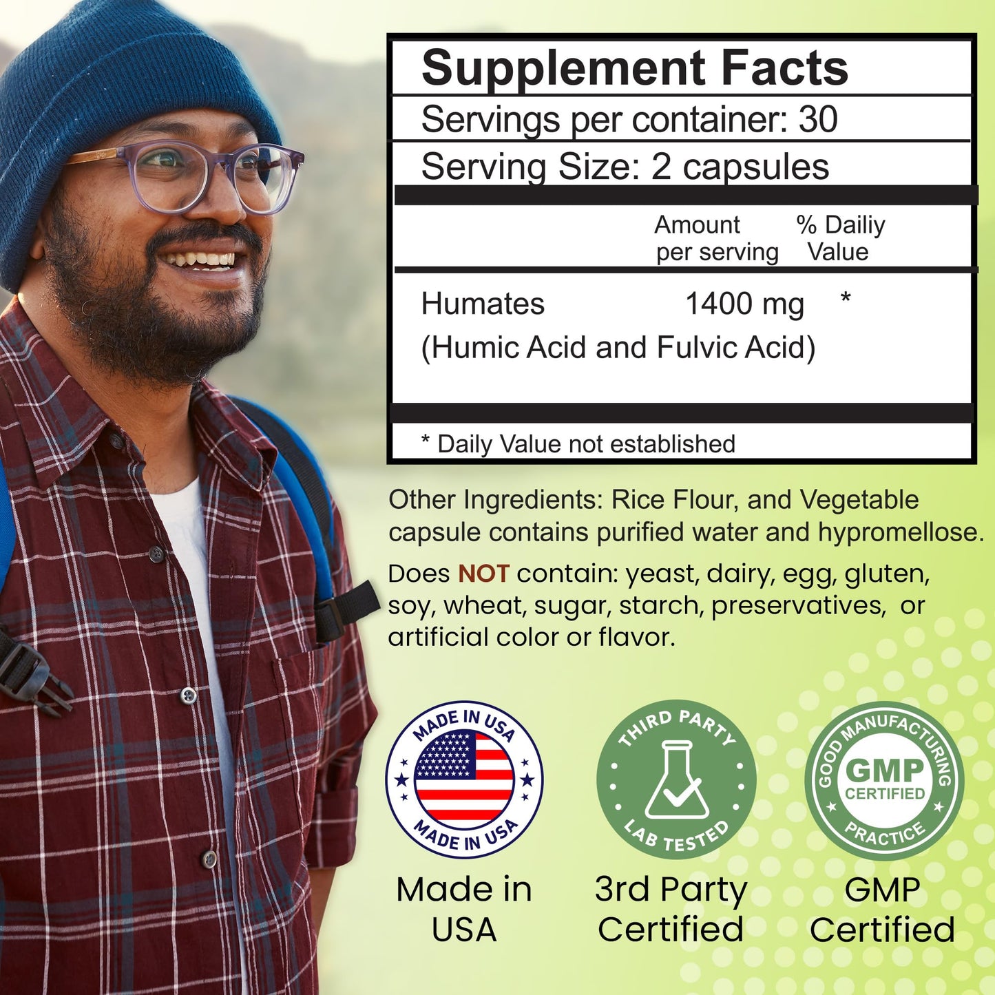 Outback Naturals Fulvic Humic Mineral Blend of Trace Minerals, Electrolytes, Gut Health, Cognitive Function, Hydration & Immune Support, Pure Vitality Formula for Wellness Capsule 60 Count