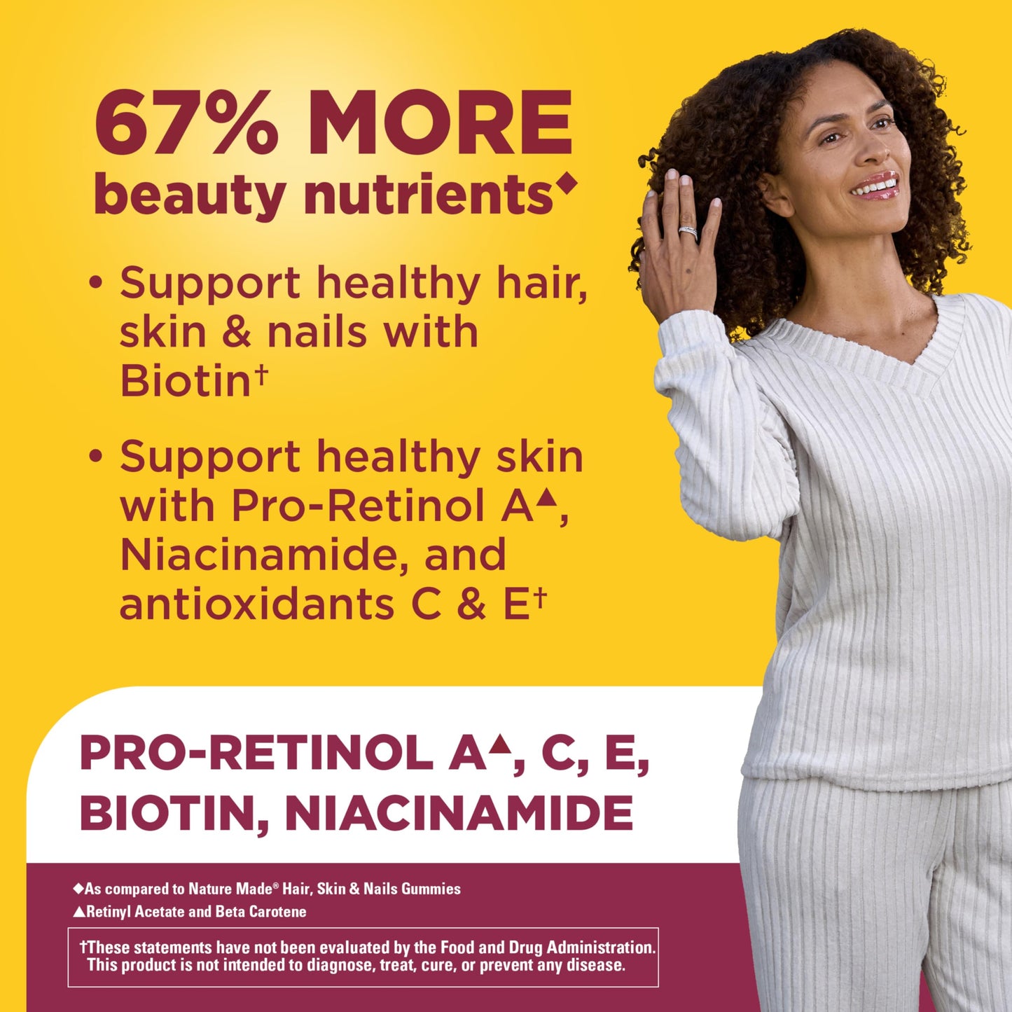 Nature Made Advanced Hair Skin and Nails Gummies 80 Gummies