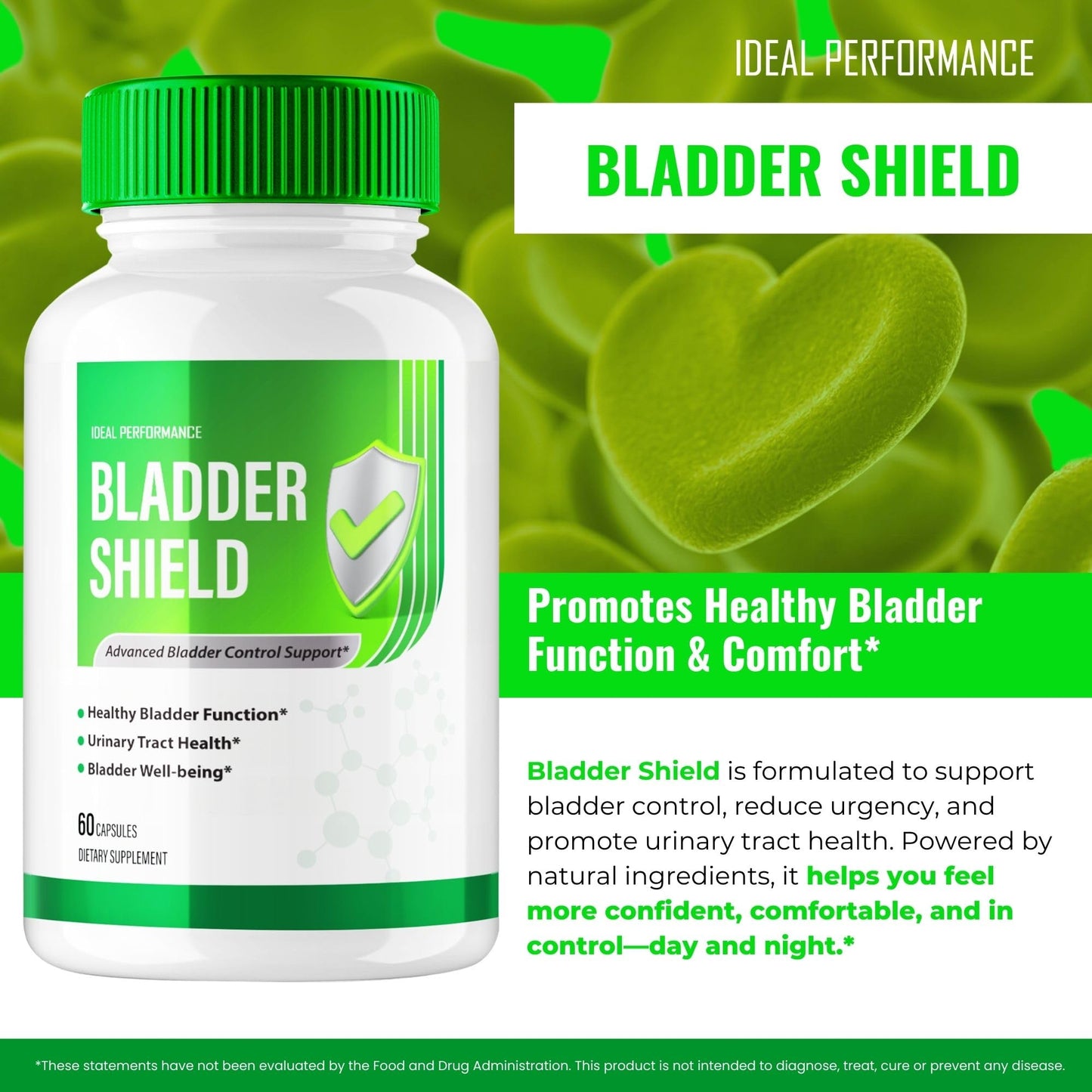 Ideal Performance Bladder Shield Capsules, 60 Count