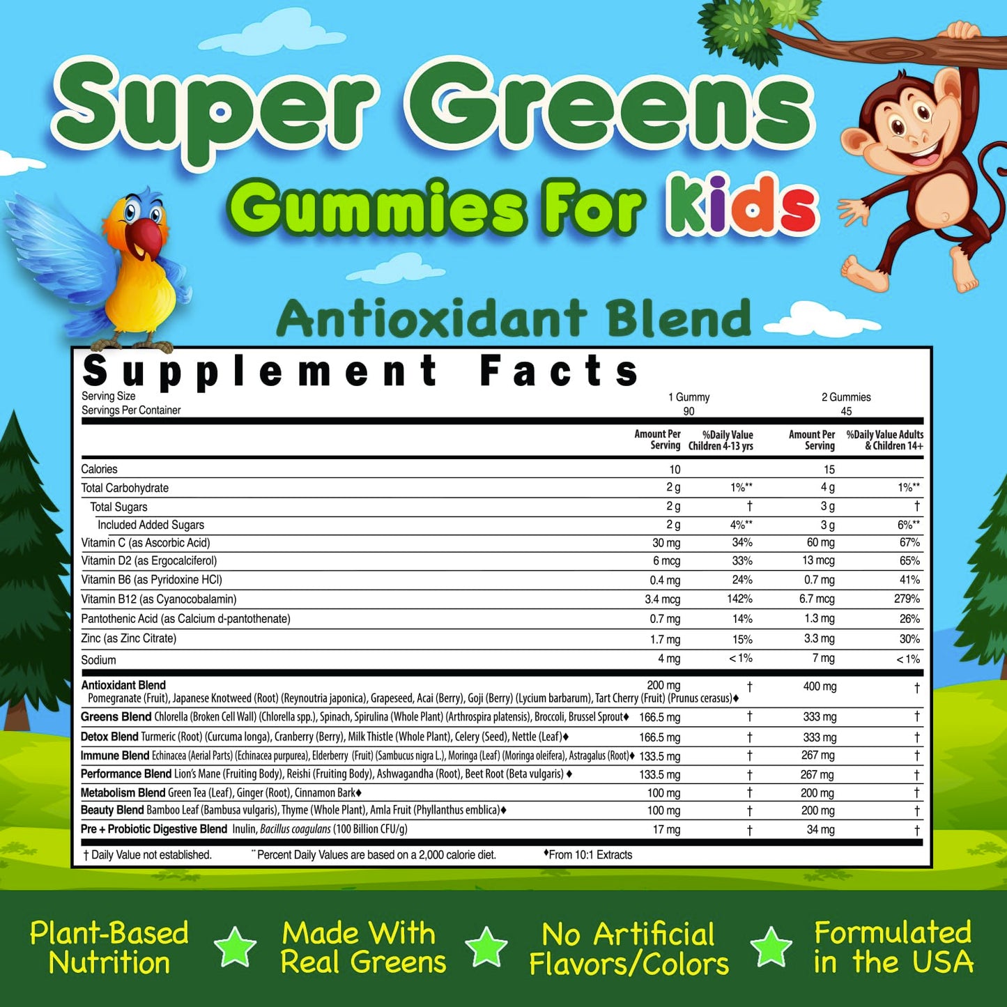 Infusions International Super Green Gummies for Kids 180 Count