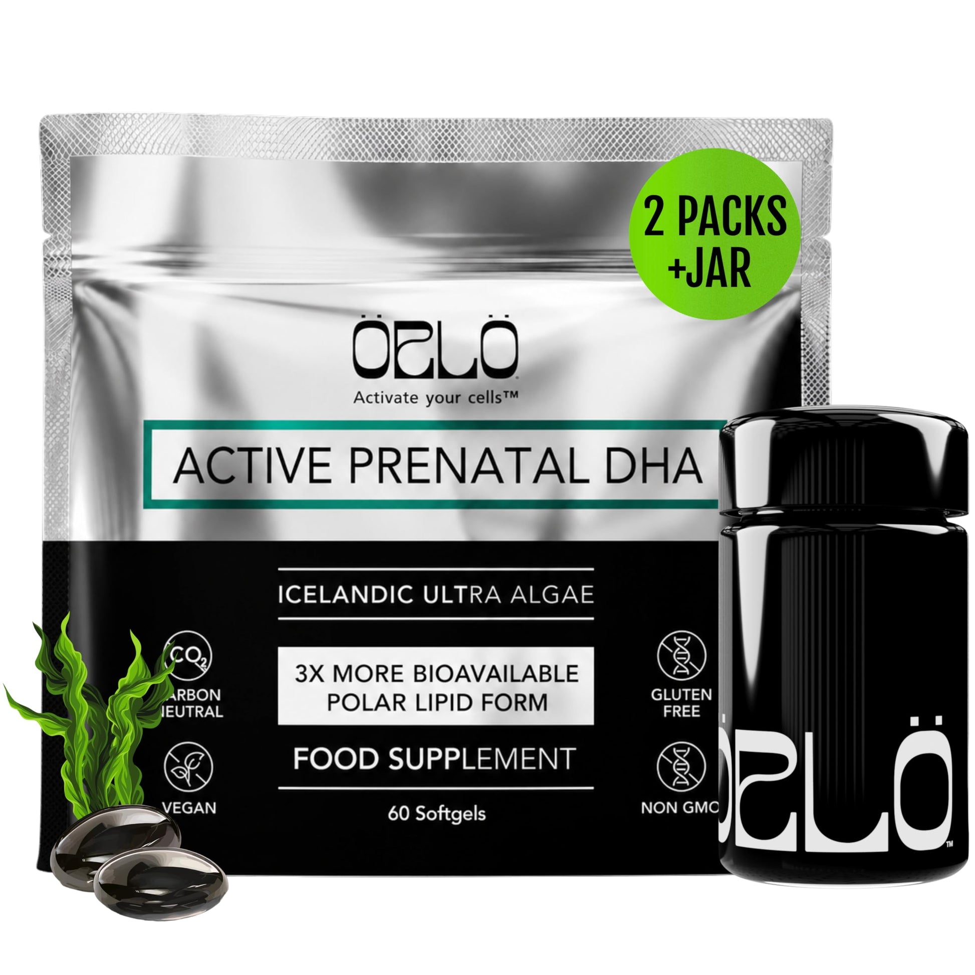 Orlo Prenatal DHA Supplement 1000mg Softgels, 120 Count