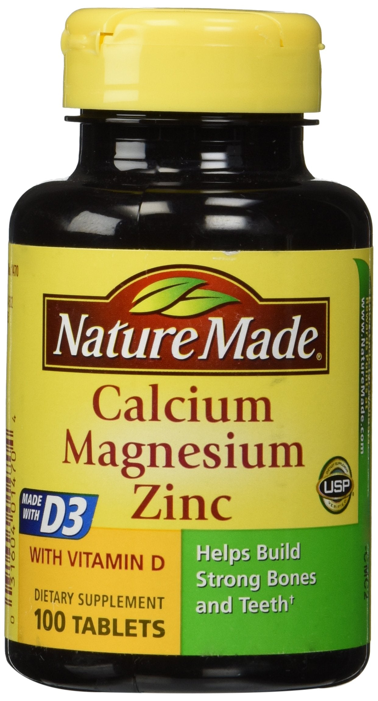 Nature Made Calcium Magnesium & Zinc Tablets, 100 Tablets