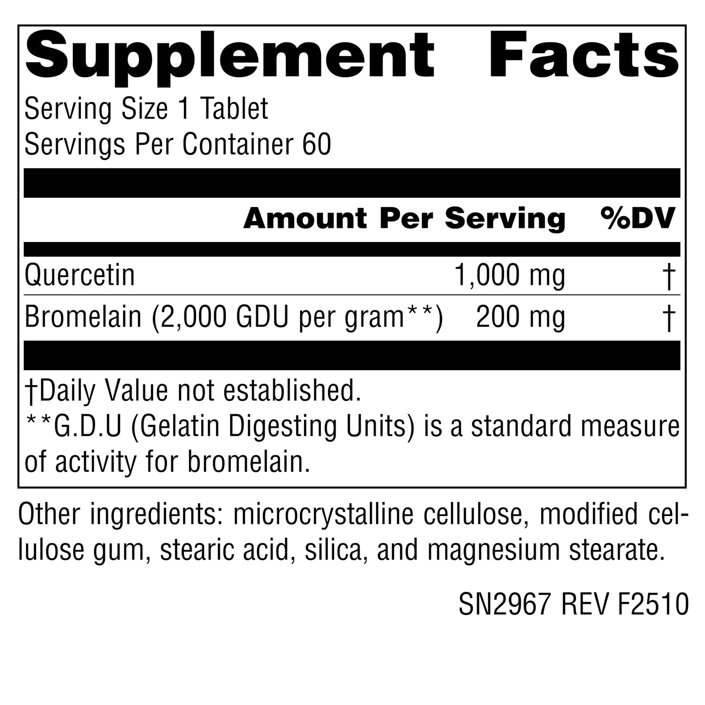 Source Naturals Quercetin 1000 with Bromelain, 60 Tablets
