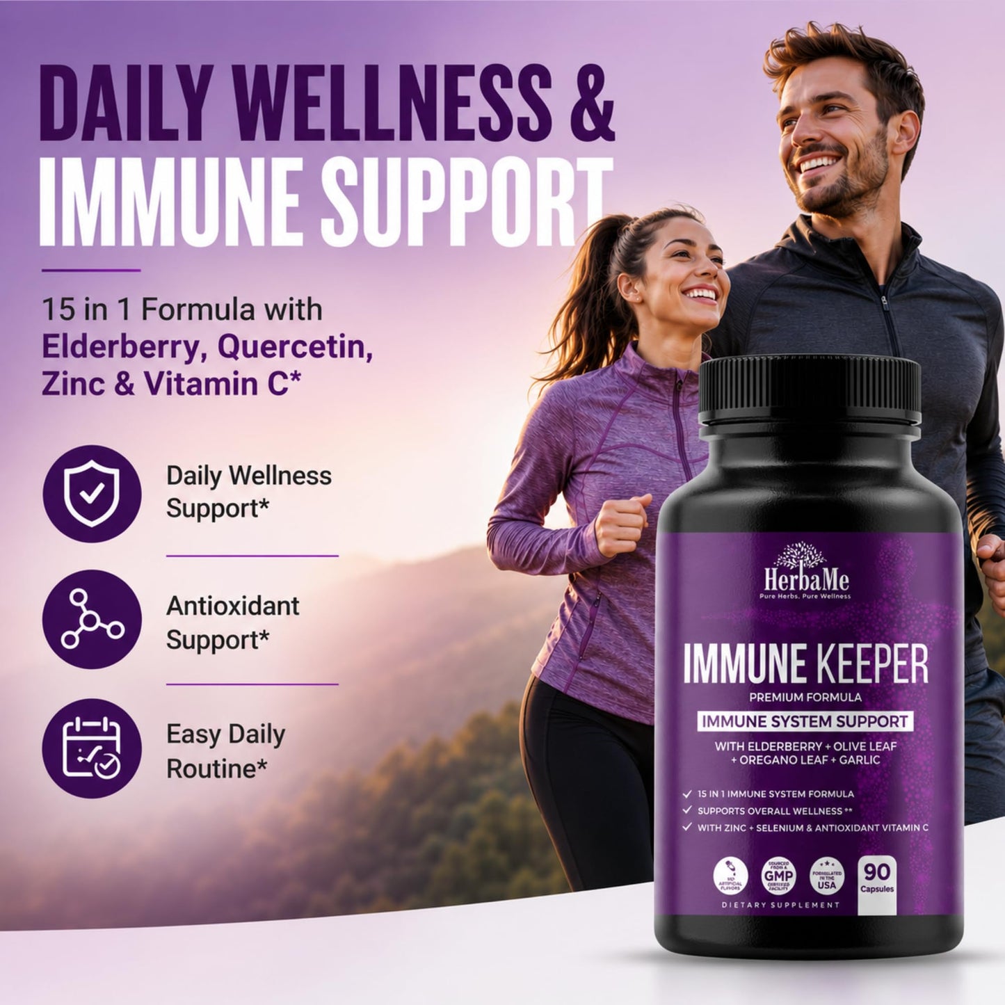 HerbaMe Immune Support Capsules 90