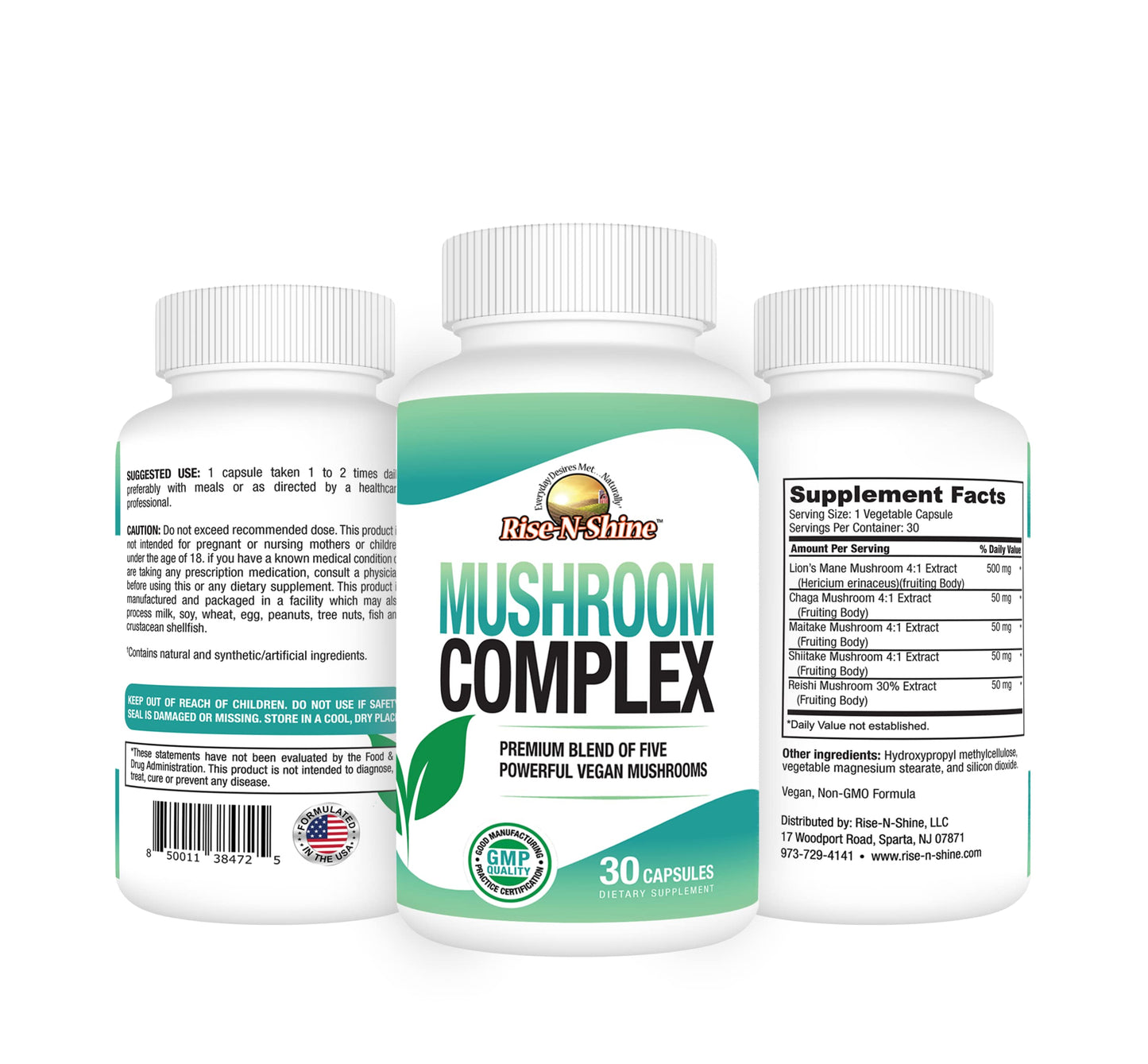 Rise-N-Shine Mushroom Complex Capsule, 30 Capsules