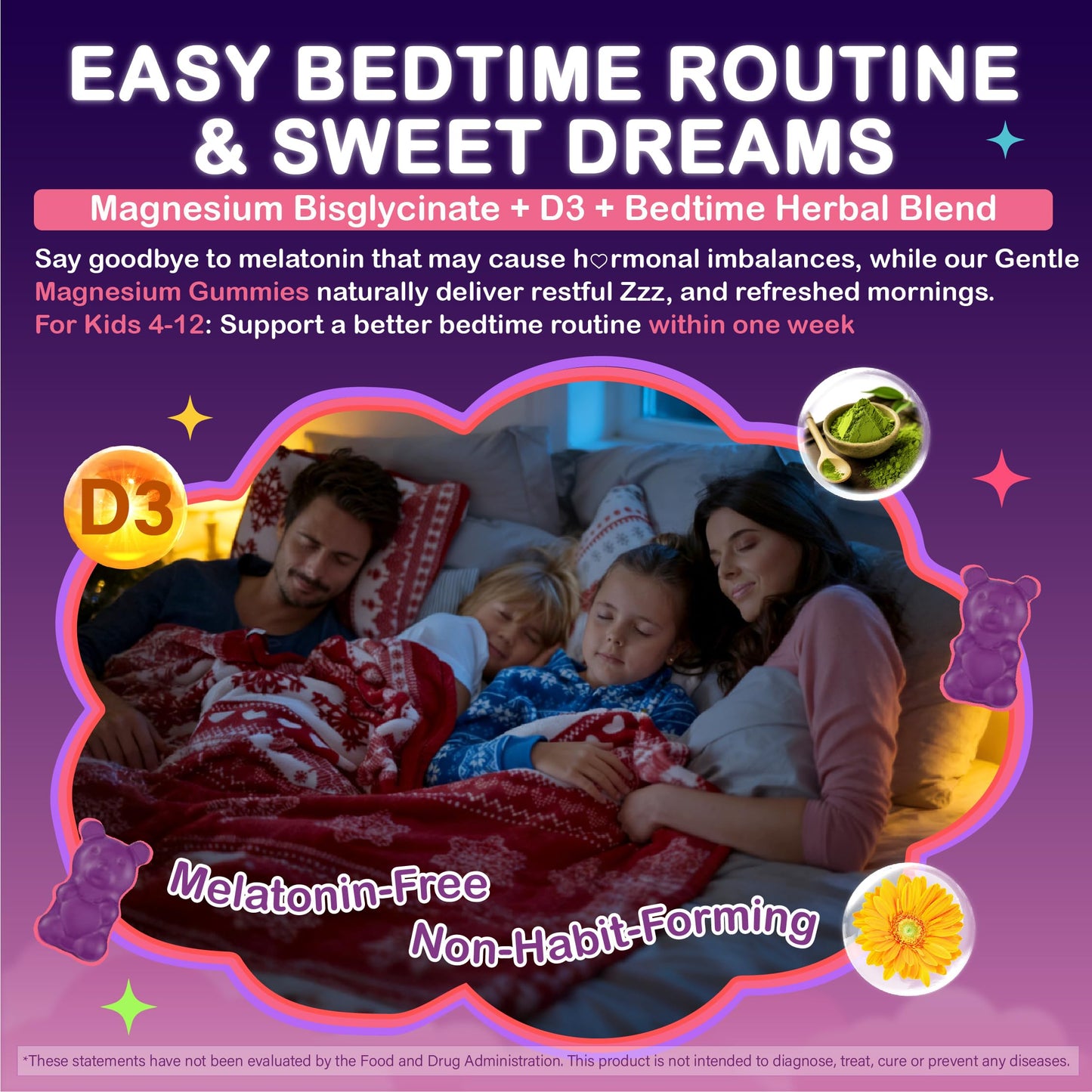 ICKNUTTY Magnesium Gummies for Kids, 120 Gummies