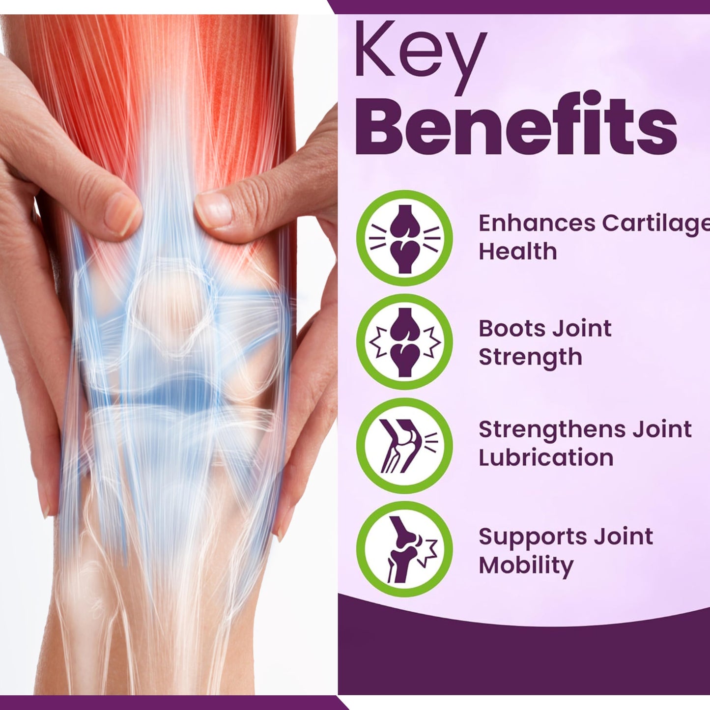NUTRI-NEXUS Joint Support Supplement with Glucosamine Chondroitin MSM Turmeric Boswellia, Capsules, 90 Count