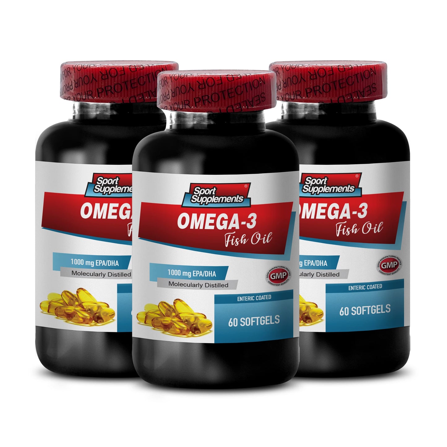 Sport Supplements Omega-3 8060 Fish Oil Softgels, 180 Count