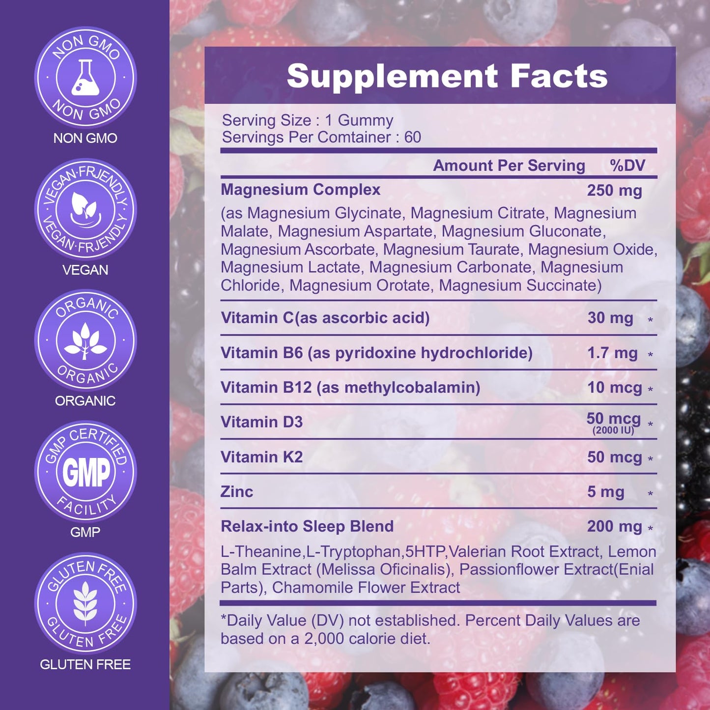 Vyxion Magnesium Complex Gummies, 60 Count