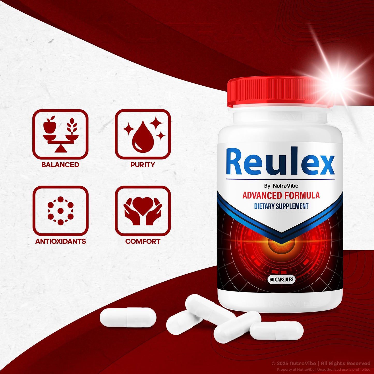 NutraVibe Reulex Capsules, 60 Capsules
