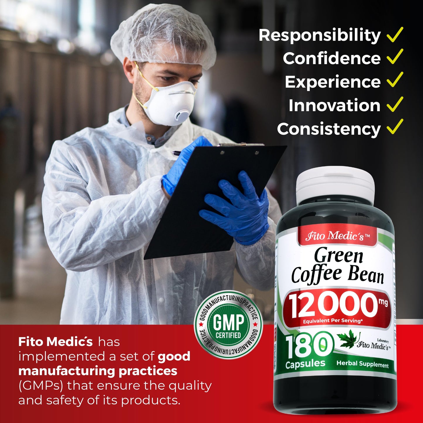 FITO MEDIC'S Green Coffee Bean Extract Capsule 1 Count