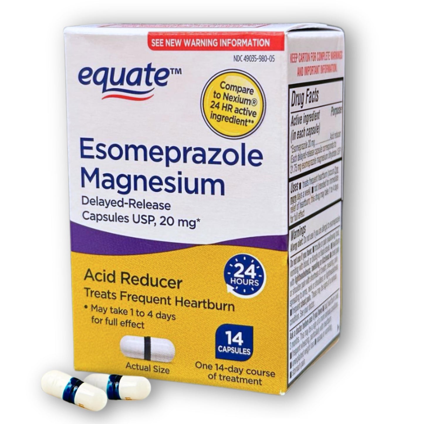 FUSION SHOP STORE Esomeprazole Magnesium 20 mg Delayed Release Capsules, 14 Count