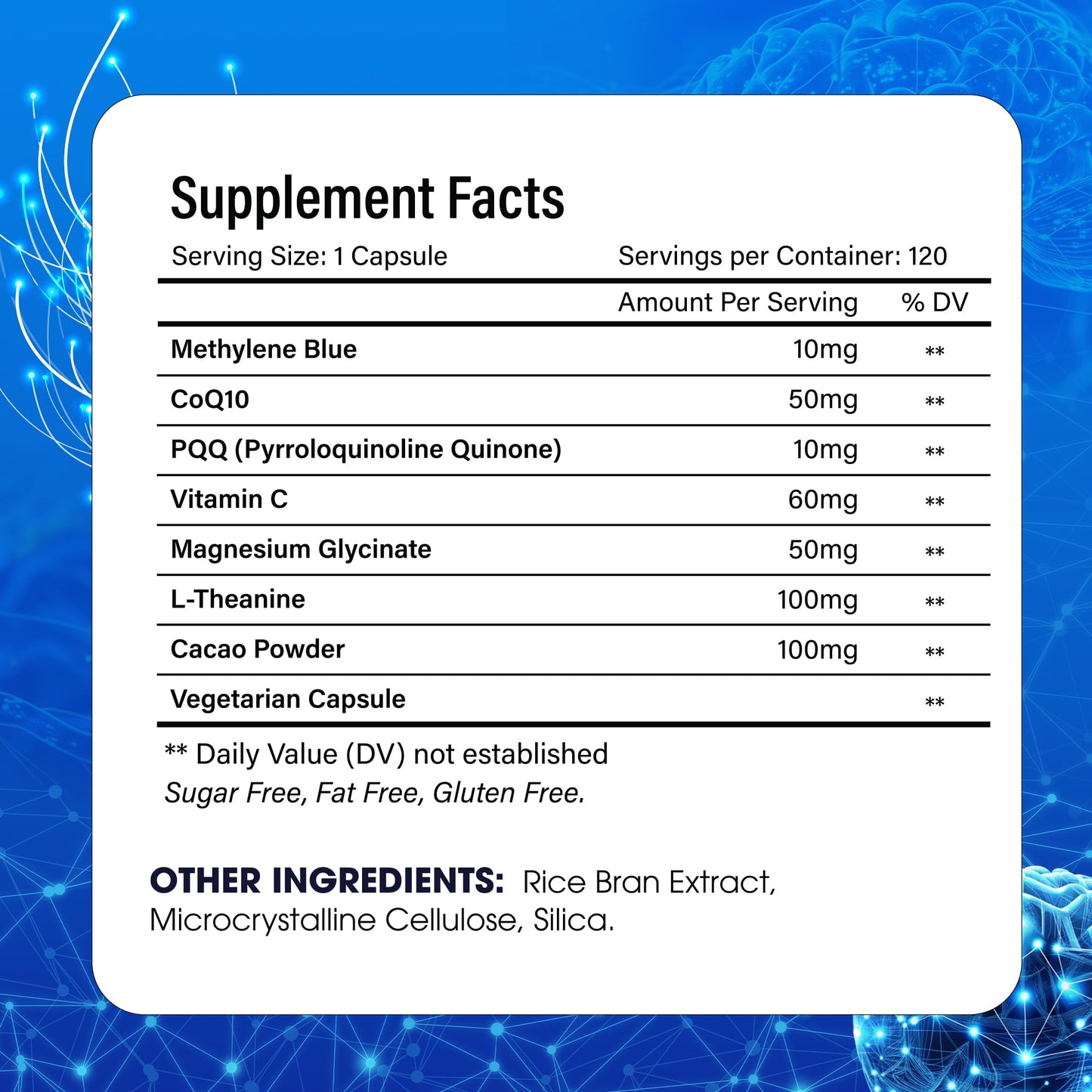 FitVitality Methylene Blue Capsules 120 Count