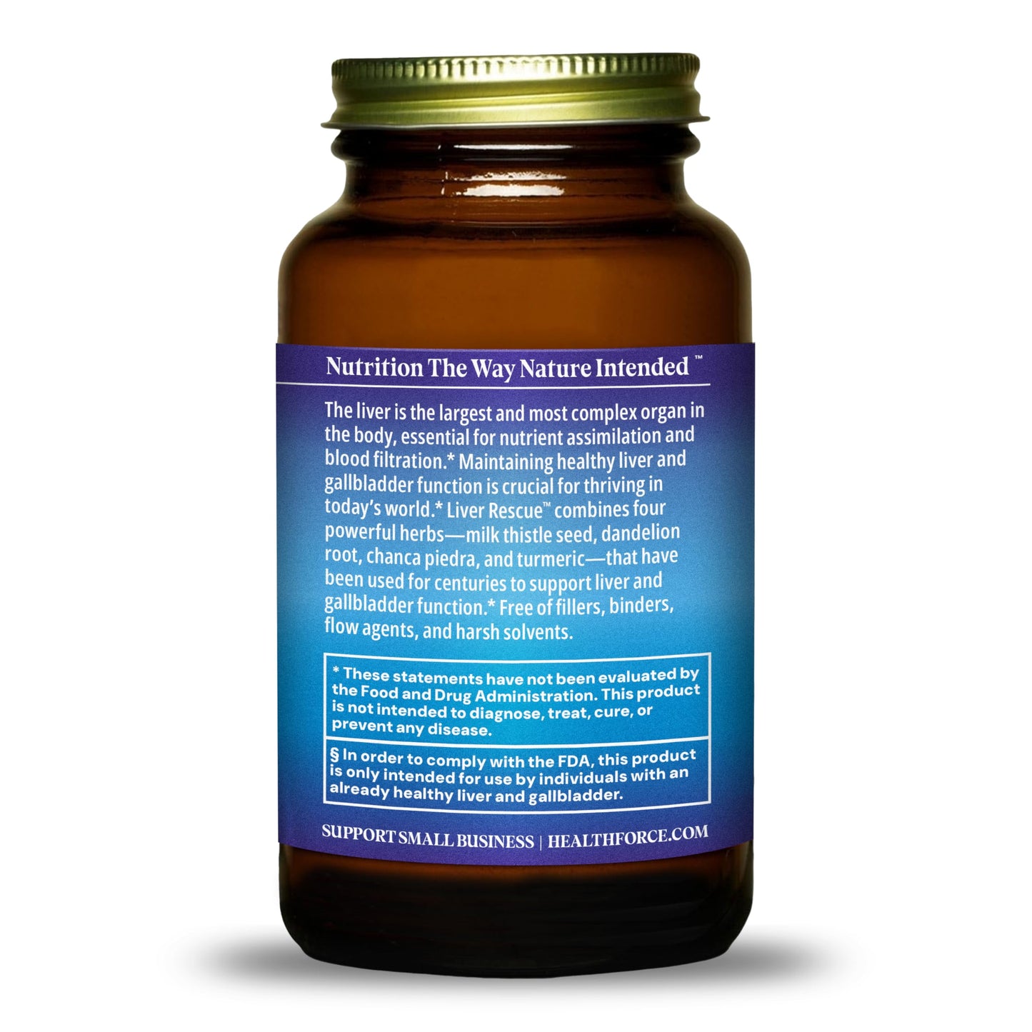 HEALTHFORCE SUPERFOODS Liver Rescue - Natural Liver Cleanse - with Milk Thistle & Dandelion Root - Gluten-Free & Vegan - 180 Capsules