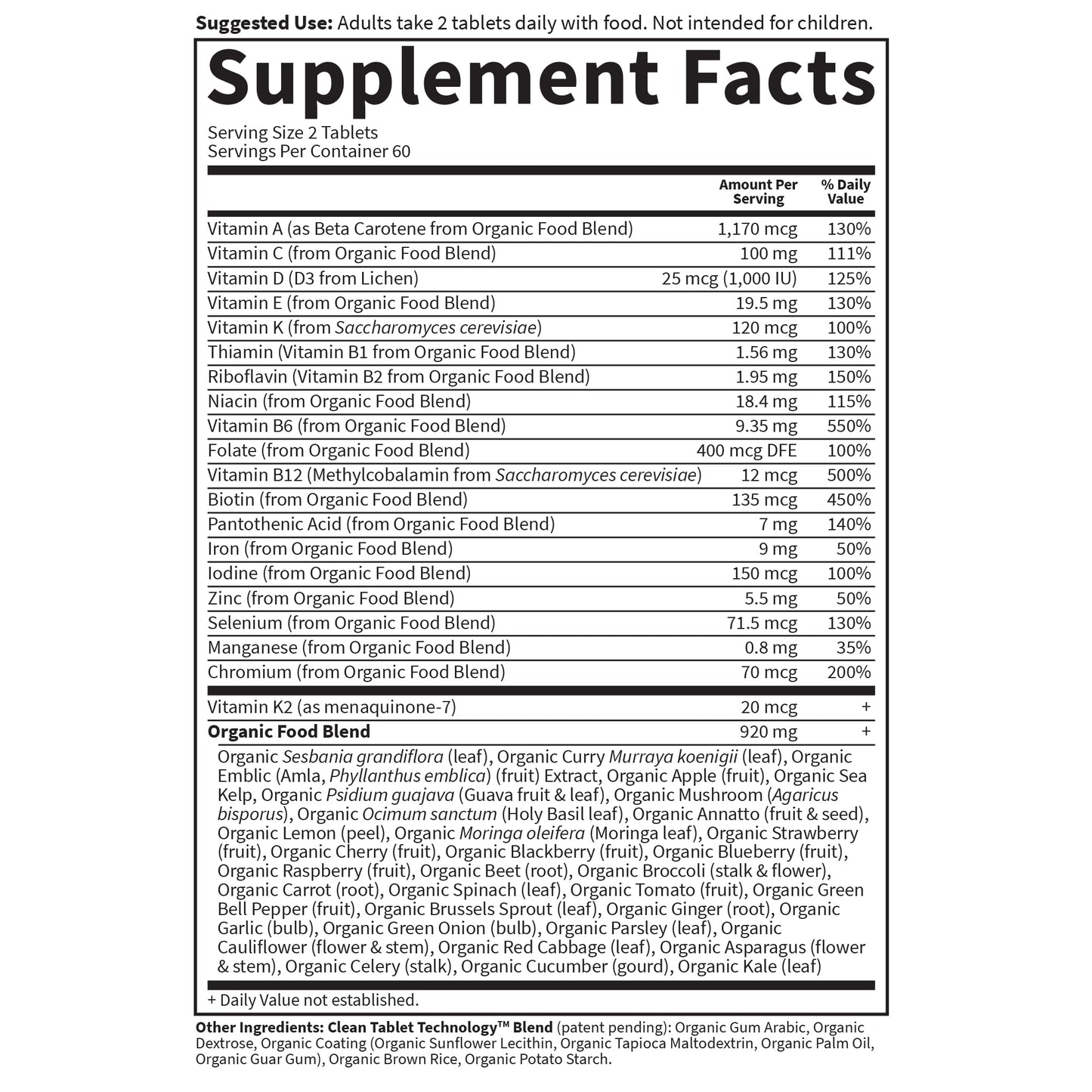 Garden of Life Organics Women's Multivitamin 120 Tablets