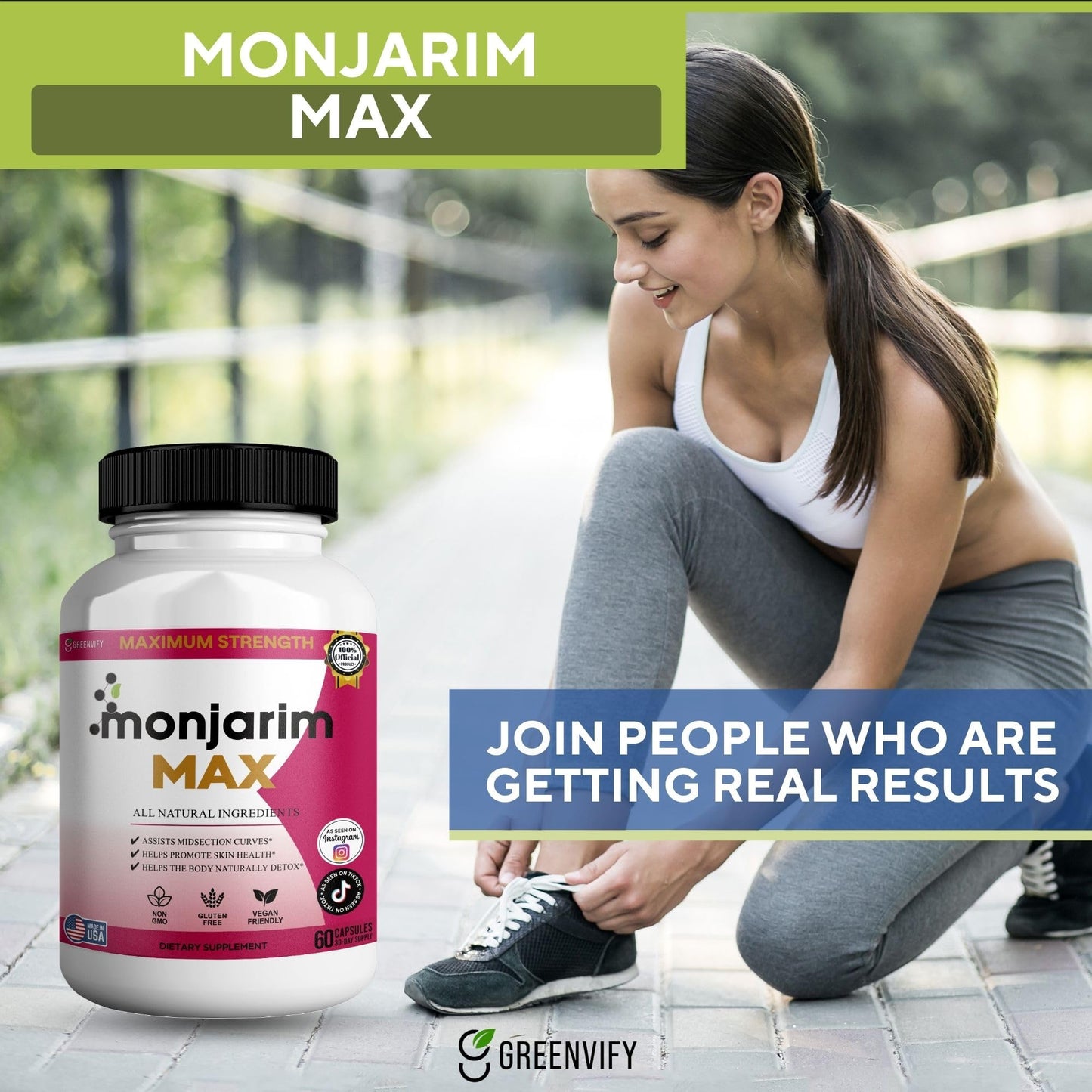 GREENVIFY Monjarim Max Dietary Supplement Capsule, 60 Capsules