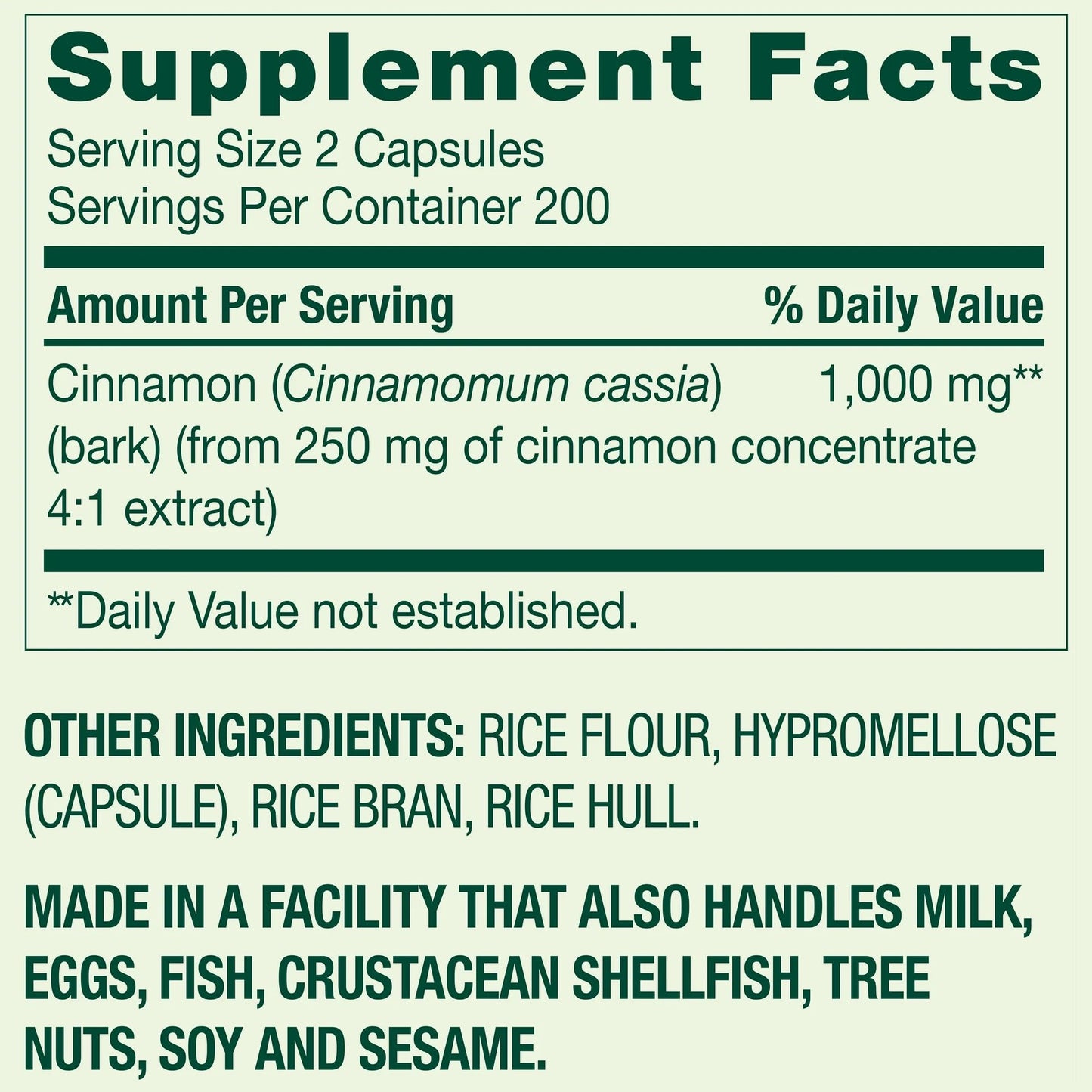 SUREFECT Cinnamon 1000mg Vegetarian Capsules, 400 Count