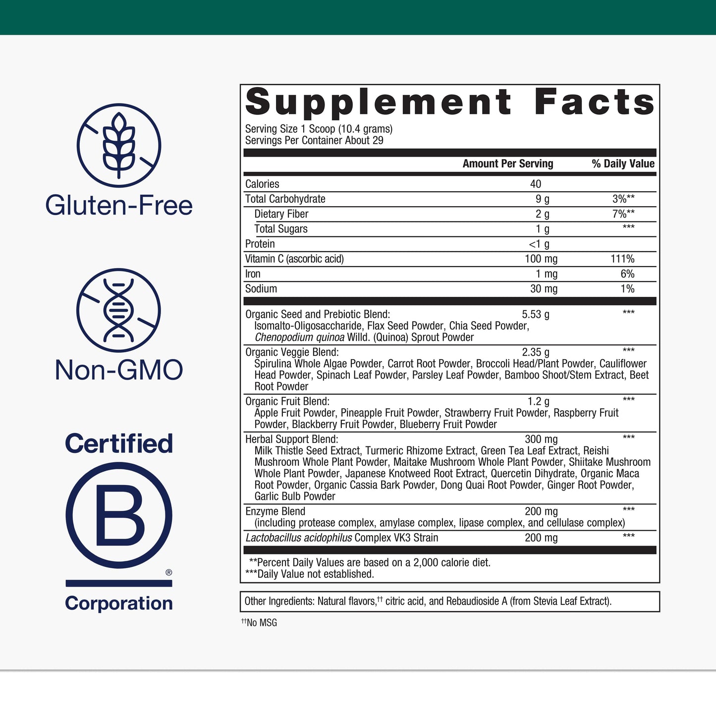 Metagenics PhytoMulti Superfoods Organic Fruit & Vegetable Superfood Powder Blend - 29 Servings - 10.58 Oz